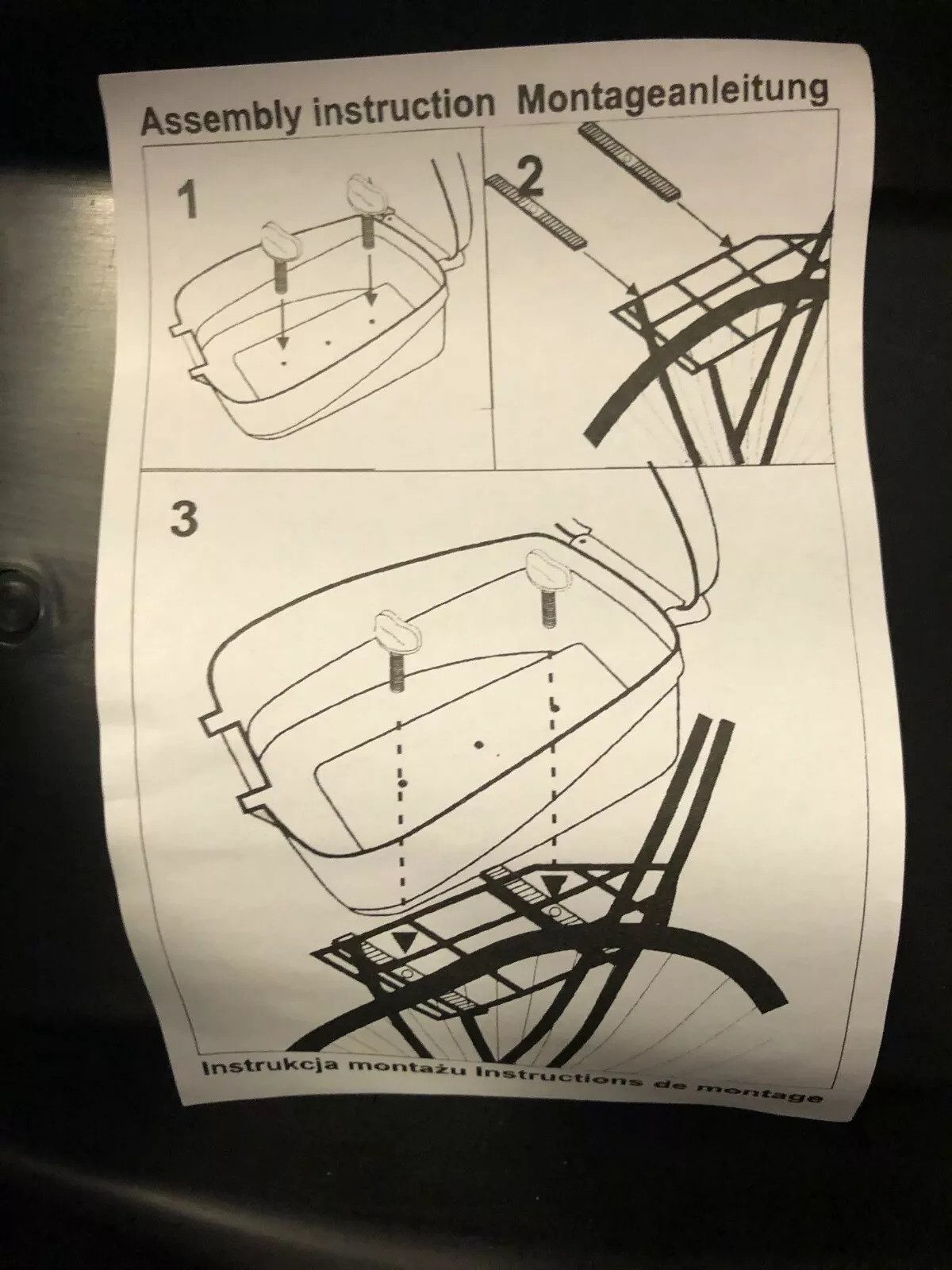QLS Fahrradkoffer Grau 42 x 31 x 22cm Kunststoff, Fahrradbox Gepäckträger Topcase Radfahrerkoffer
