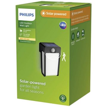 Philips LED Solarleuchte Outdoor Solar Wandleuchte 2.3W, Tageslicht-