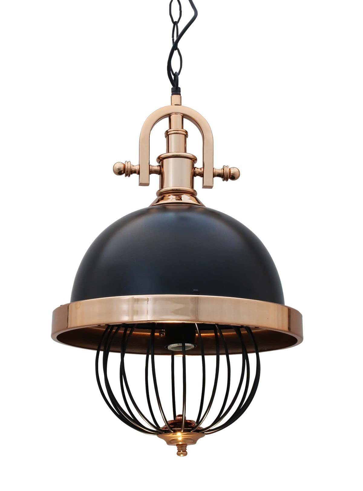 Bamyum Pendelleuchte Richae Wohnzimmerlampe Hängelampe 35cm E27 Pendelleuchte Schwarz, ohne Leuchtmittel
