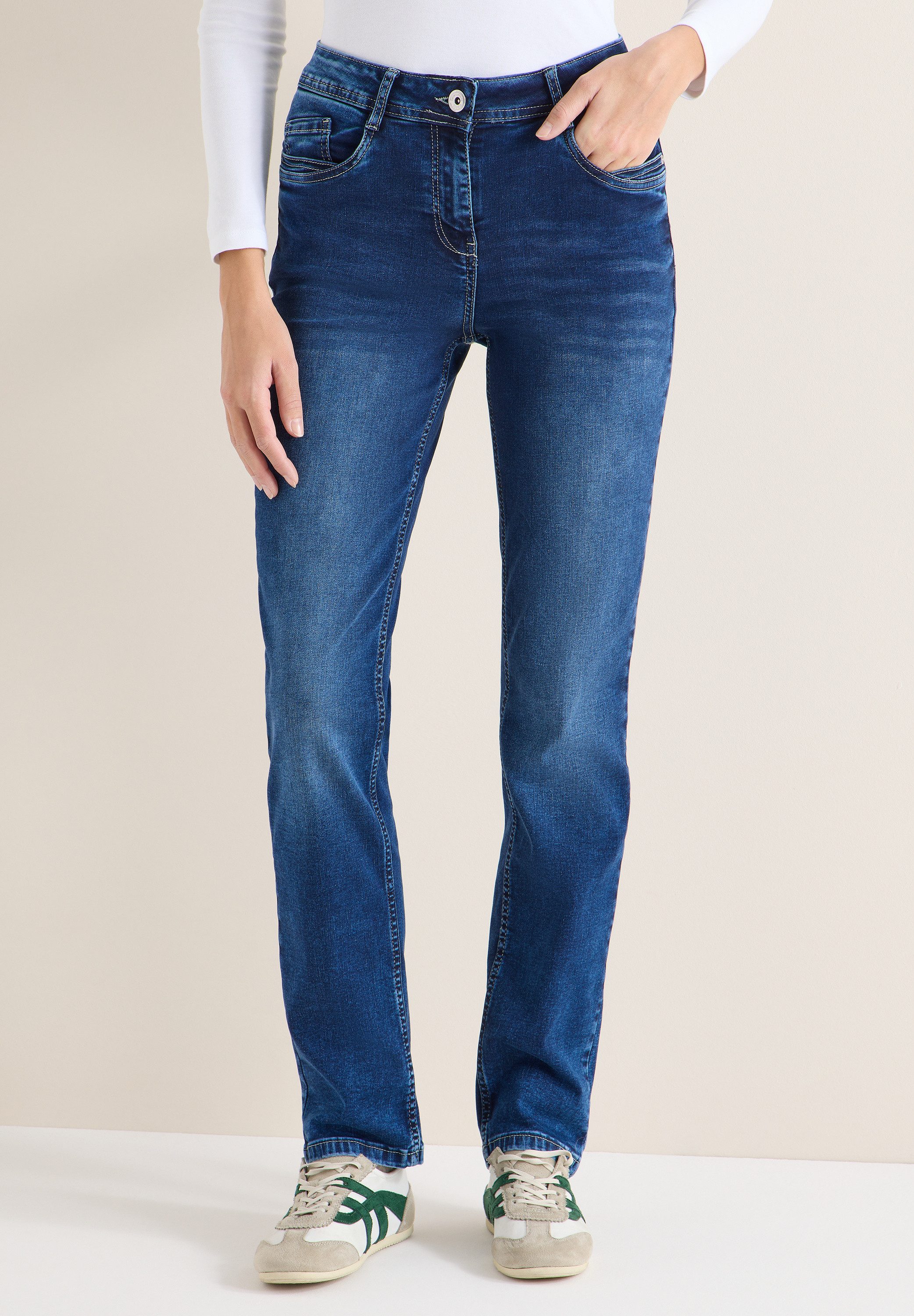 CECIL Slim-fit-Jeans High Waist