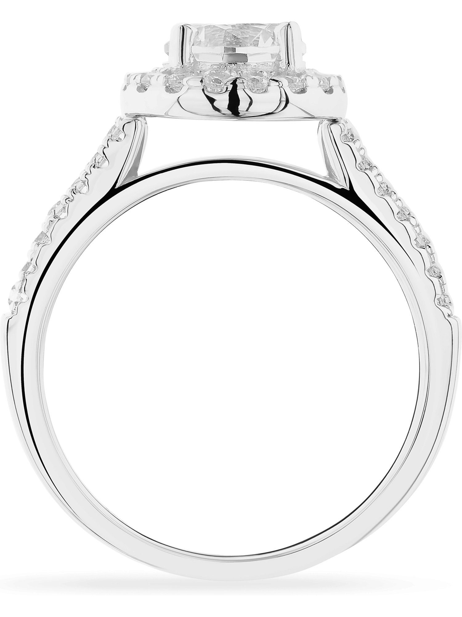 FAVS Silberring FAVS Damen-Damenring 925er Silber 1 Zirkonia, Zirkonia, synthetisch
