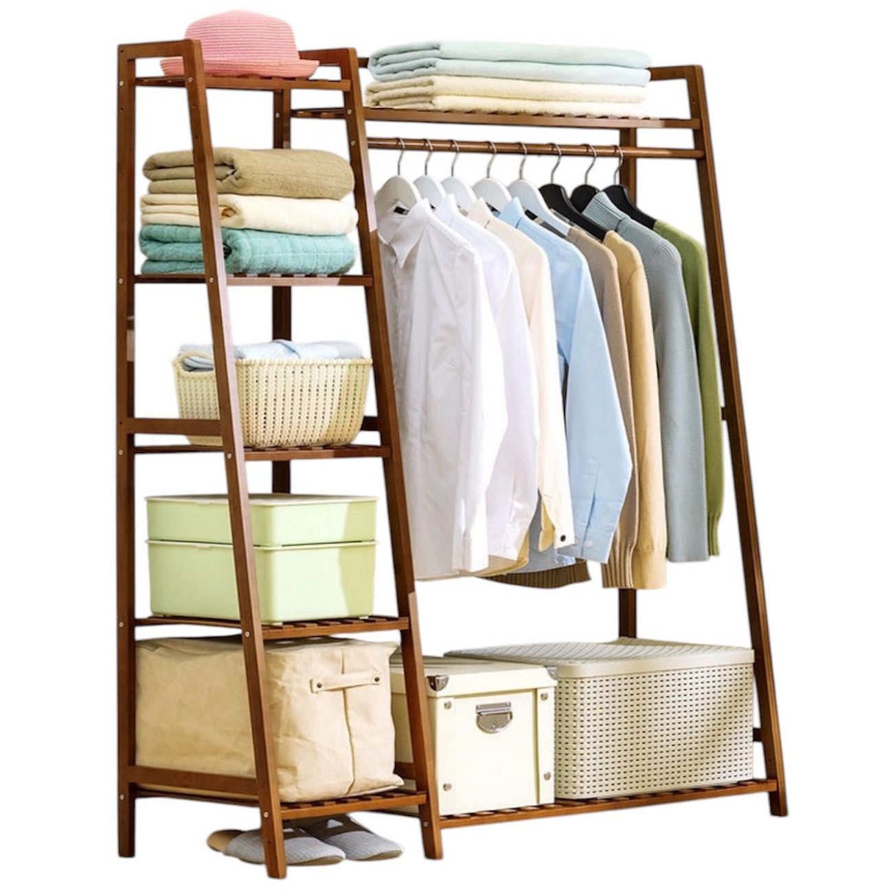 little dove Kleiderschrank Bambus Schlafzimmergarderobe Kleiderständer günstig online kaufen