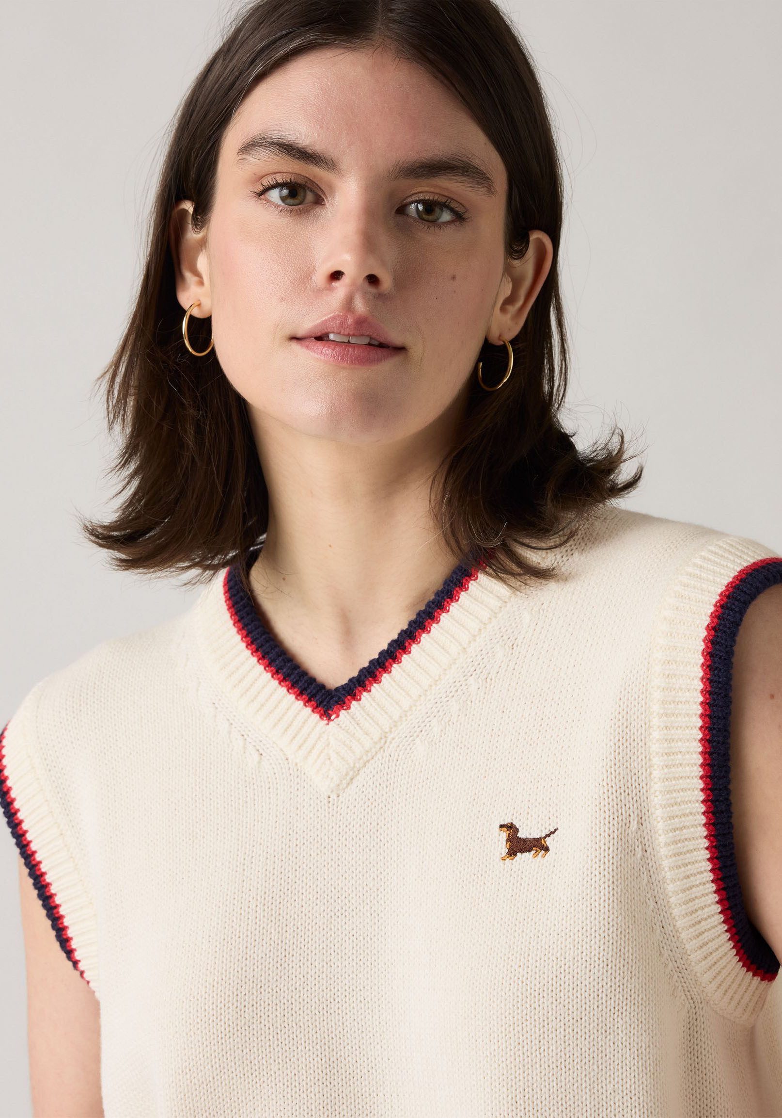 Levi's® Pullunder CHARLIE VNECK VES Feinstrick mit Wollanteil