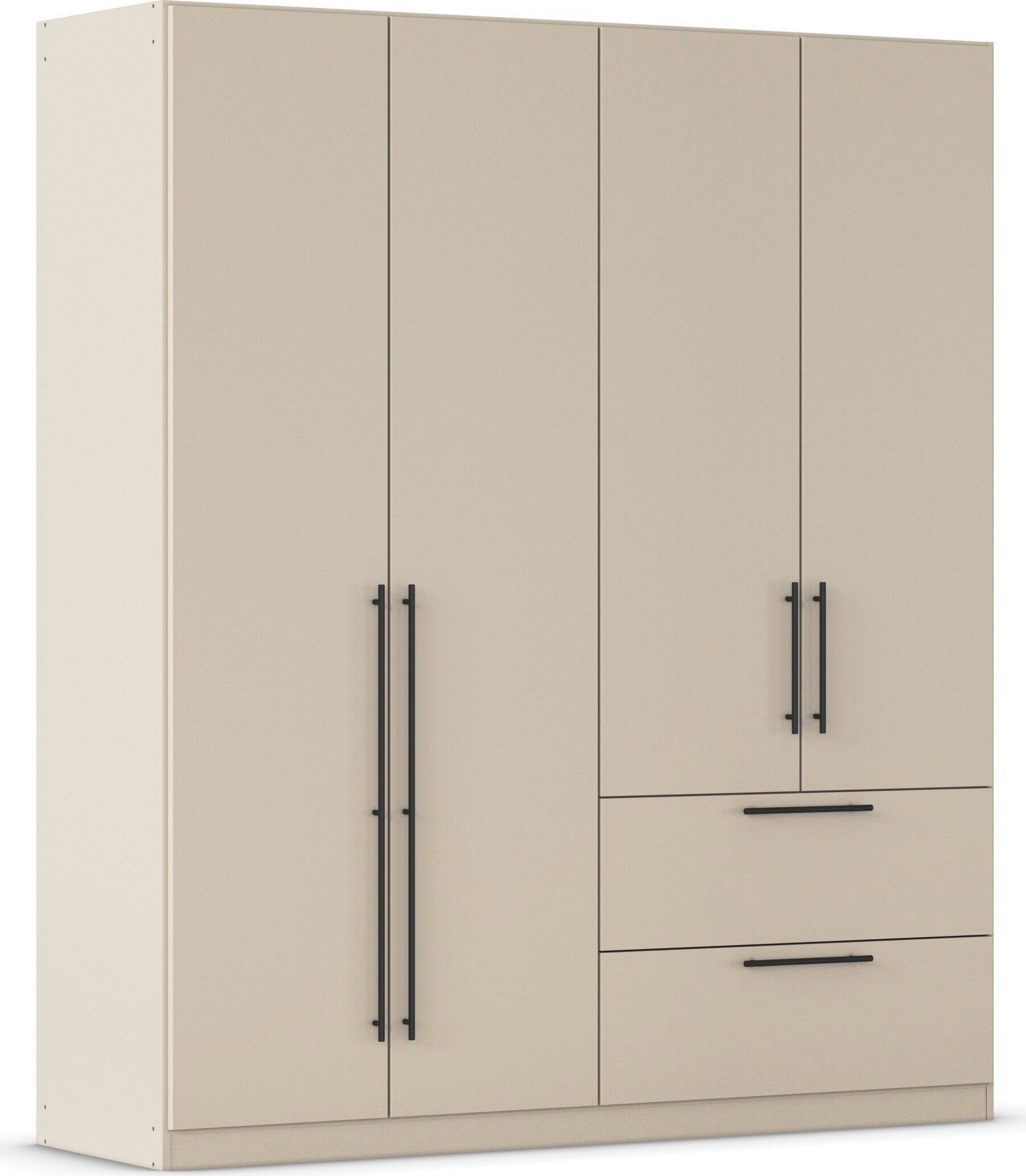 OTTO home Kleiderschrank Mehrzweckschrank Aktenschrank Möbel Mietswohnung Schlafzimmer AVOLA (3 verschiedene Ausstattungen BASIC/CLASSIC/PREMIUM (inkl. SOFT-CLOSE) mit hochwertigen Stangengriffen aus Metall in Schwarz MADE IN GERMANY
