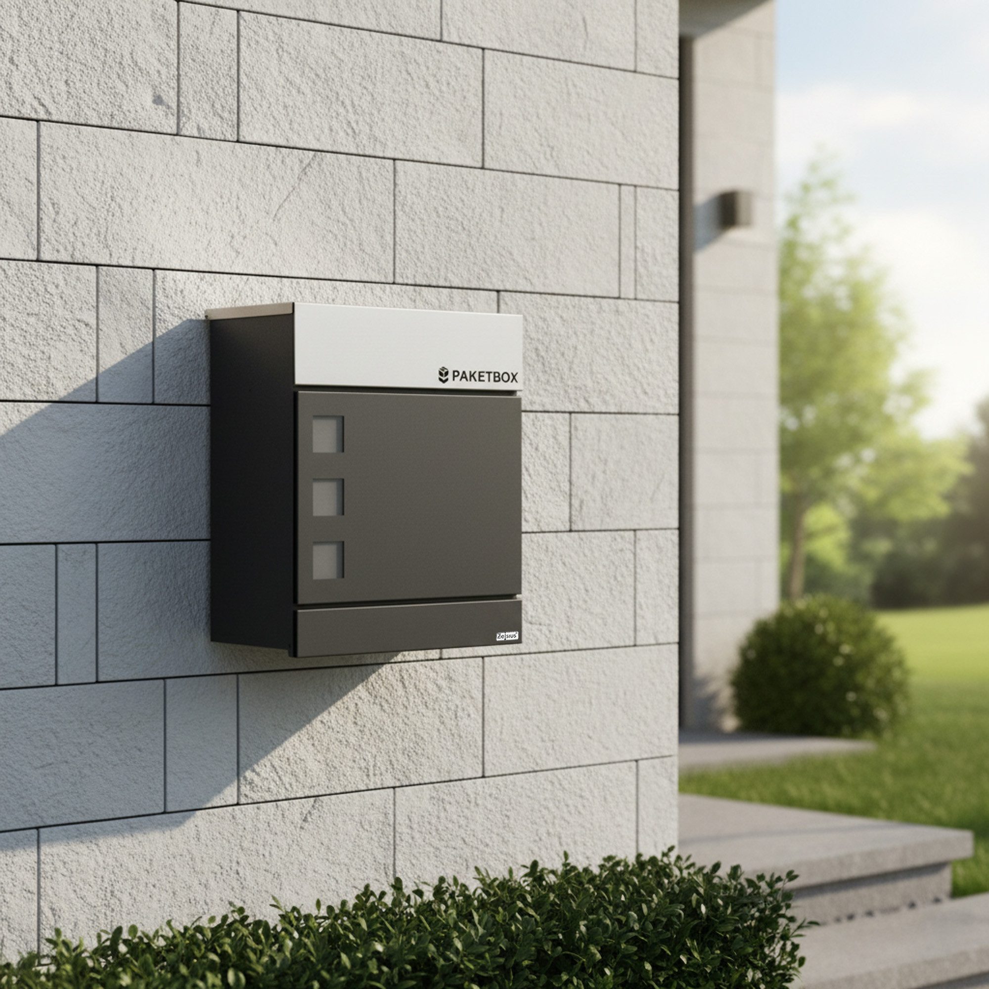 Zelsius Paketbriefkasten Briefkasten Jordan mit Paketfach, pulverbeschichte günstig online kaufen