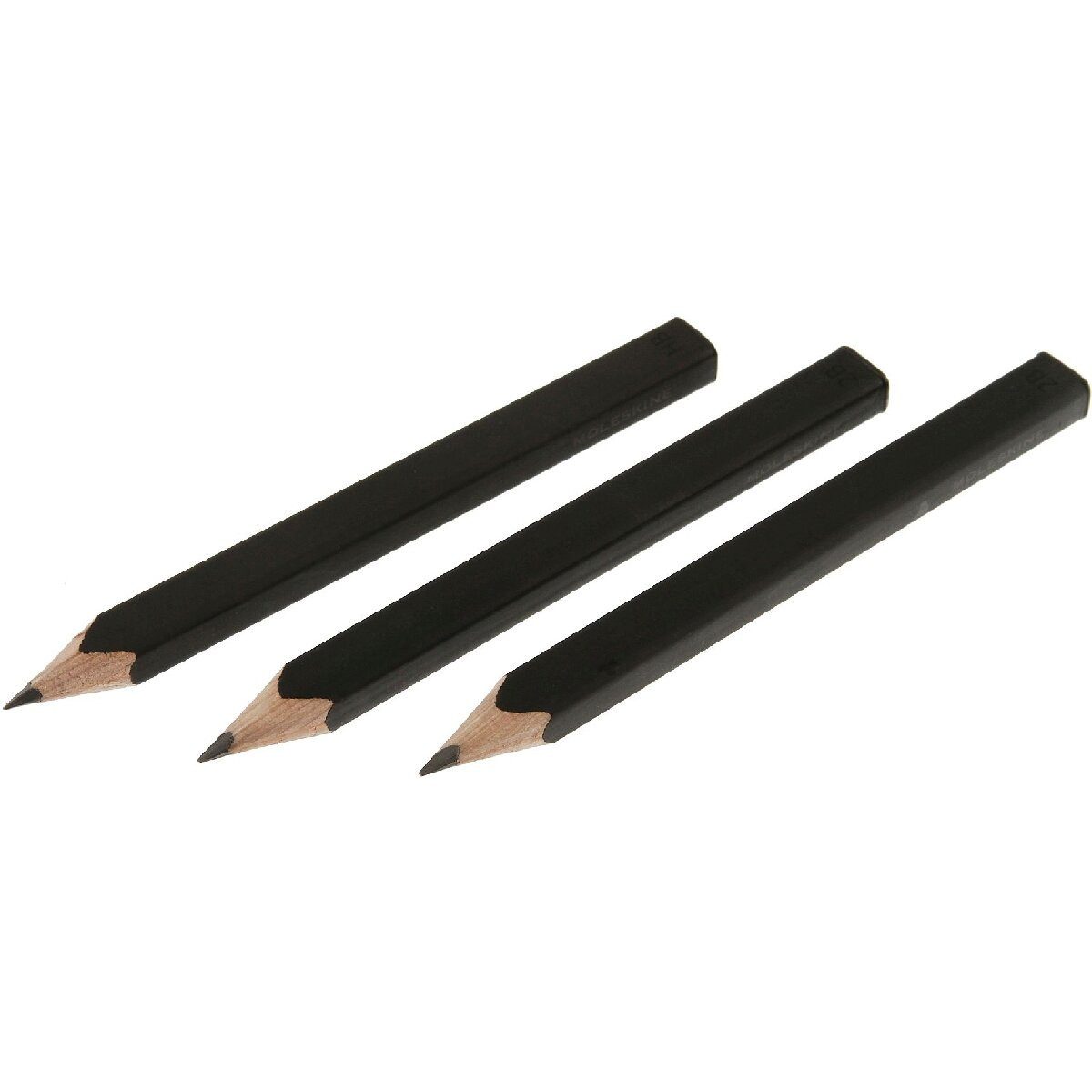 MOLESKINE Bleistift Bleistift-Set schwarz VE=2x 2B, 1x HB