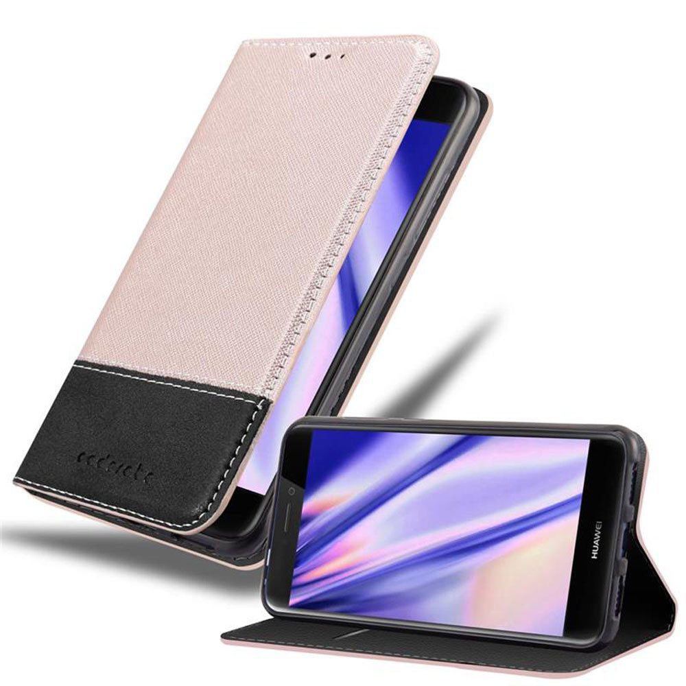 Cadorabo Handyhülle für Huawei P8 LITE 2017 / P9 LITE 2017 Hülle Huawei P8 LITE 2017 / P9 LITE 2017, Klappbare Handy Schutzhülle - Hülle - mit Standfunktion und Kartenfach