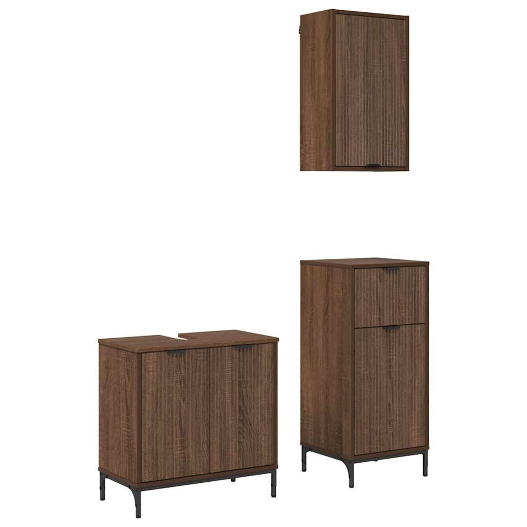 vidaXL Badezimmer-Set Badezimmermöbel Set 3 pcs günstig online kaufen
