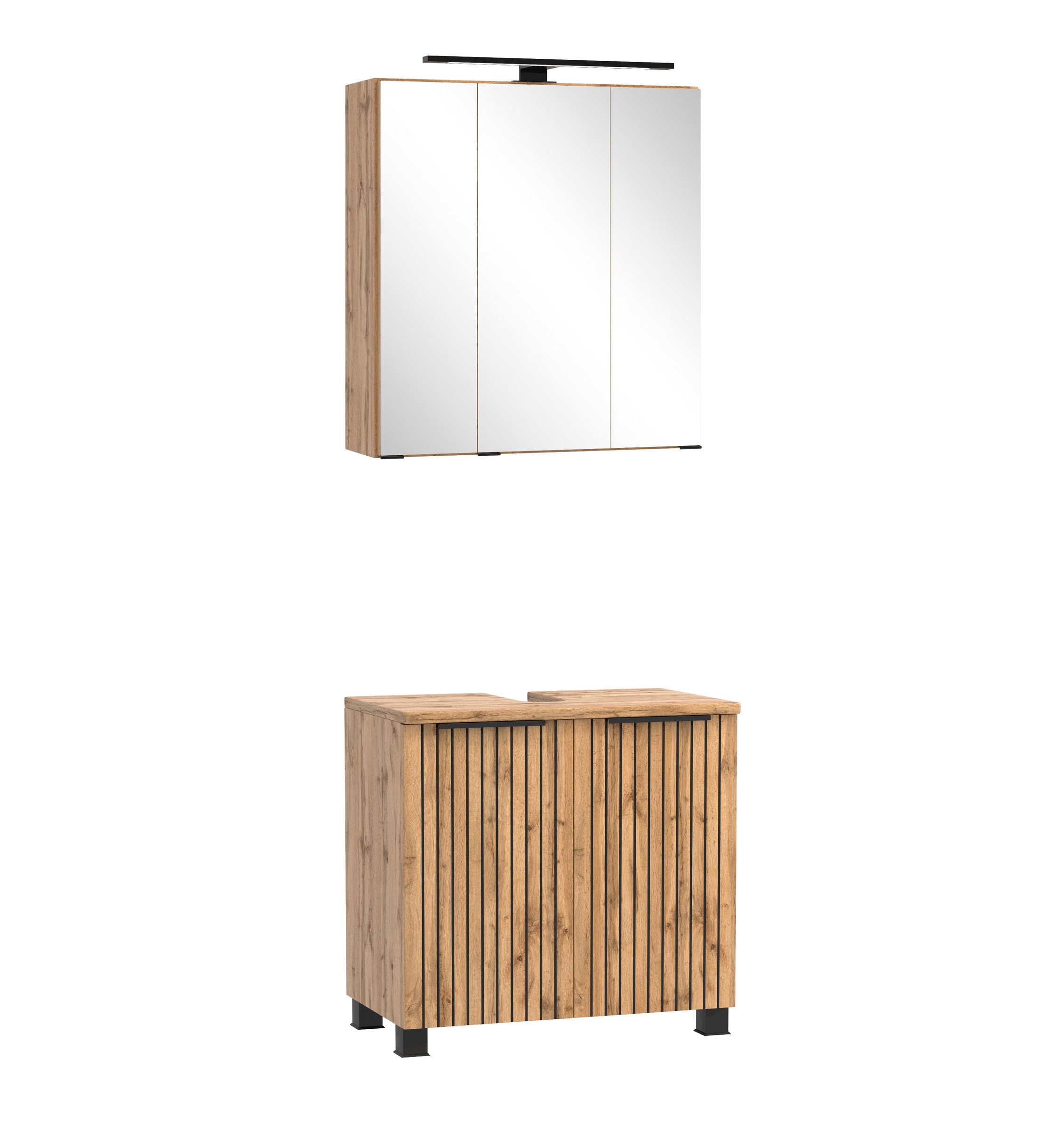 HELD MÖBEL Badmöbel-Set (2-tlg) in Wotaneiche - 60x35cm (BxT), (2-tlg)