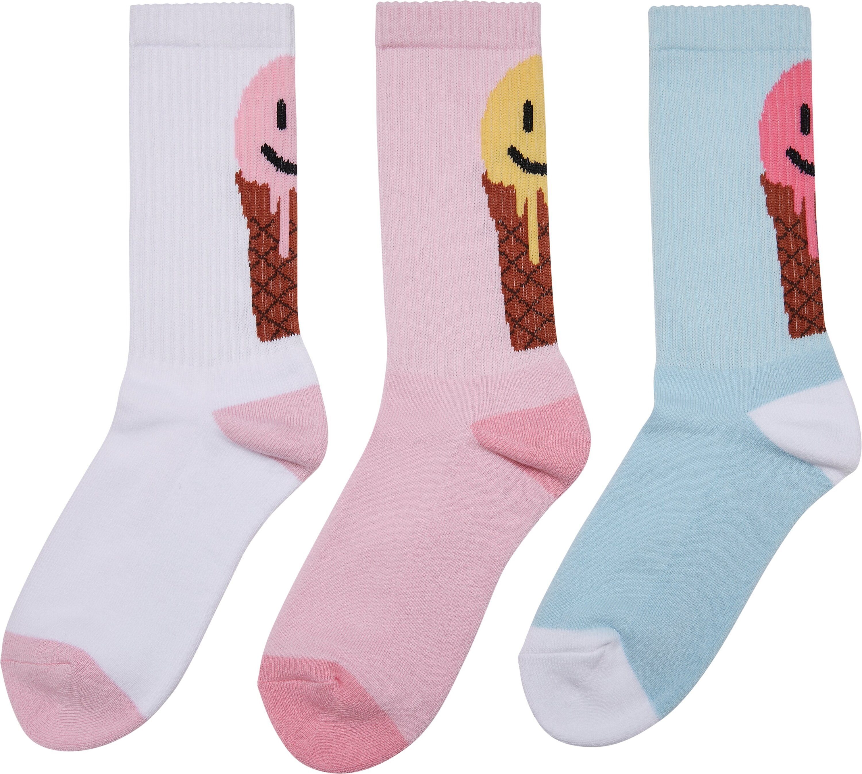 MisterTee Freizeitsocken Accessoires (1-Paar) Fancy Socks 3-Pack Icecream