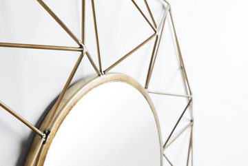riess-ambiente Wandspiegel DIAMOND L 80cm messing (Einzelartikel, 1-St), Wohnzimmer · Metall · Gold · Retro Design · Handmade · Schlafzimmer