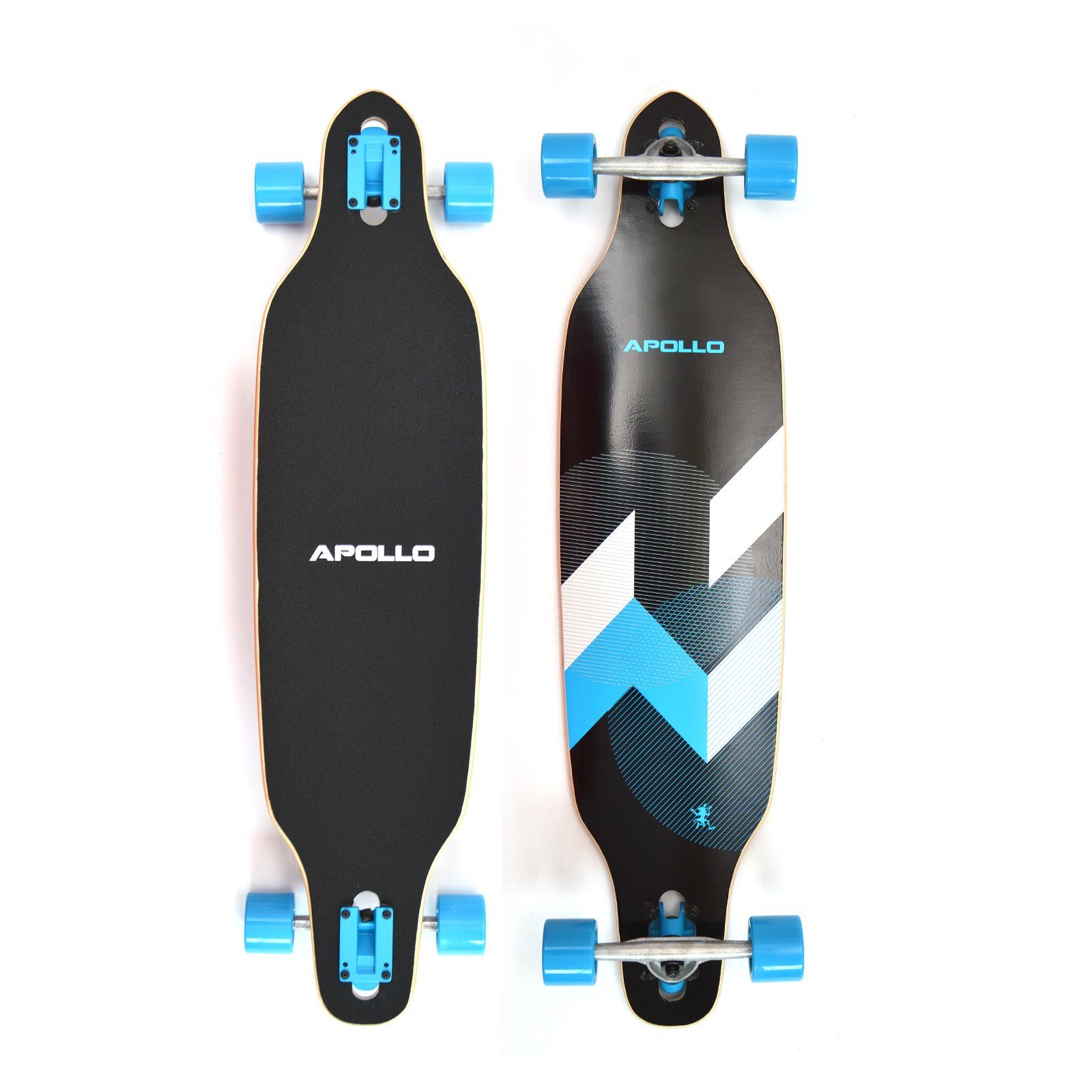 Apollo Longboard Twin Tip DT Longboard 38", aus Holz mehrlagig verleimt für Idealen Flex & Stabilität