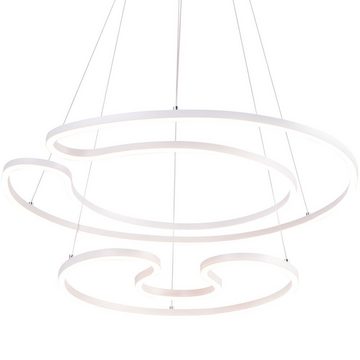 Globo LED Pendelleuchte, LED-Leuchtmittel fest verbaut, Warmweiß, LED Decken Pendel Lampe Wohn Zimmer Beleuchtung Hänge Leuchte weiß