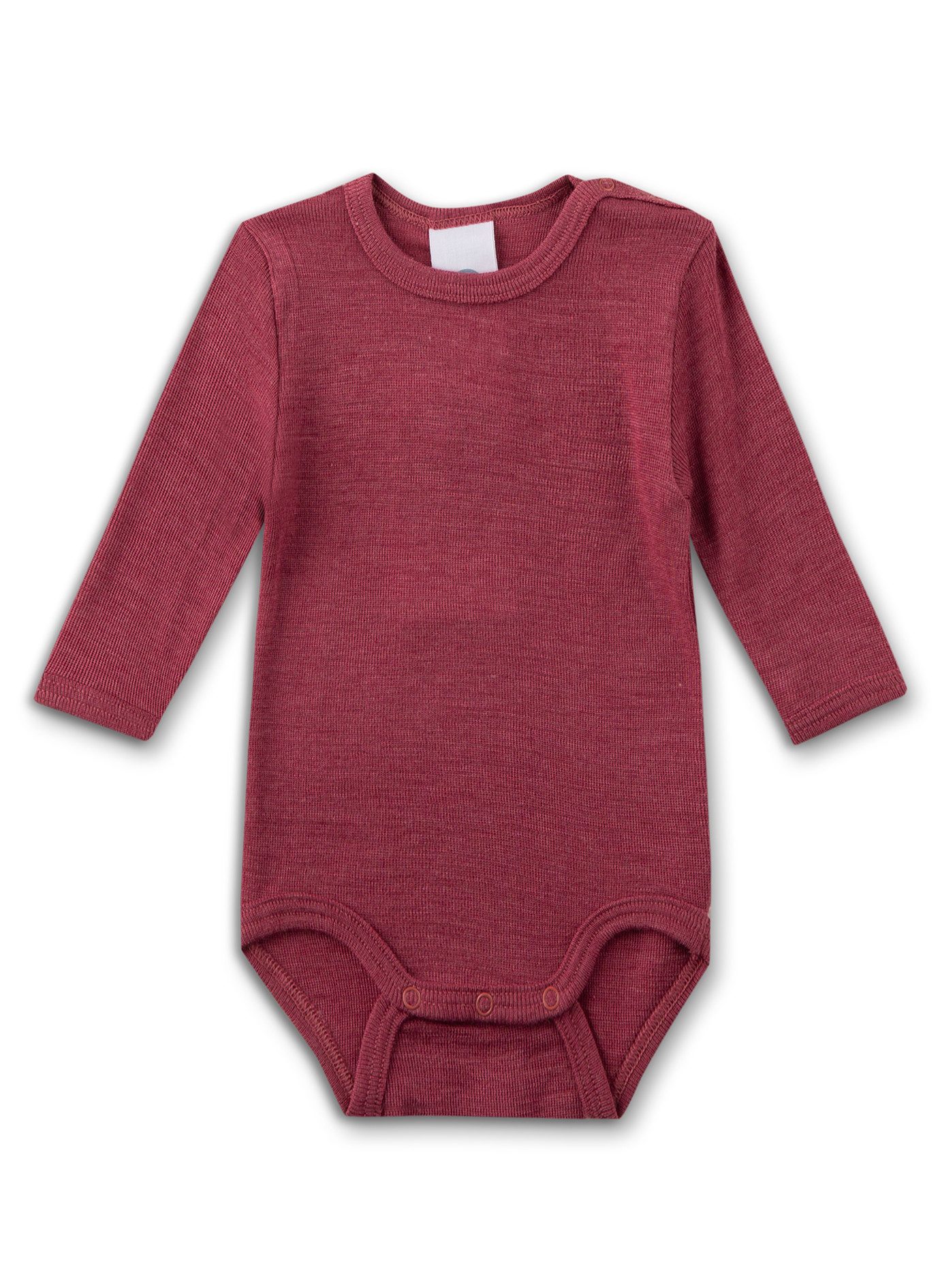 Sanetta Langarmbody Langarmbody aus Wolle und Seide