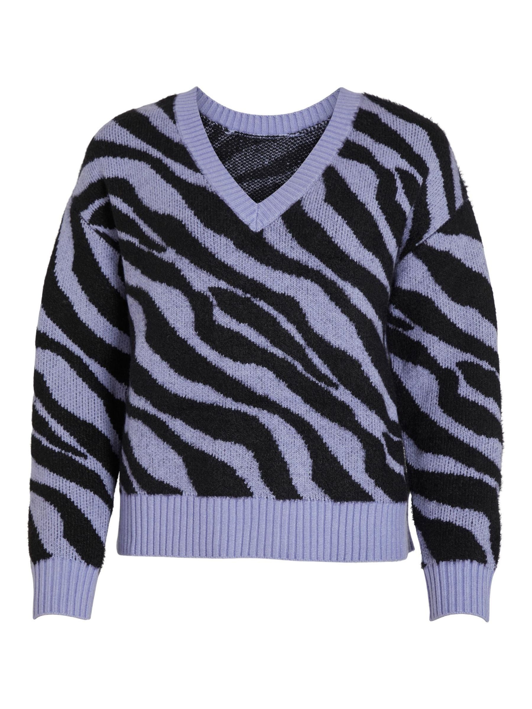 Vila Strickpullover VIRIL FEAMI MIX V-NECK L/S KNIT TOP-NOOS