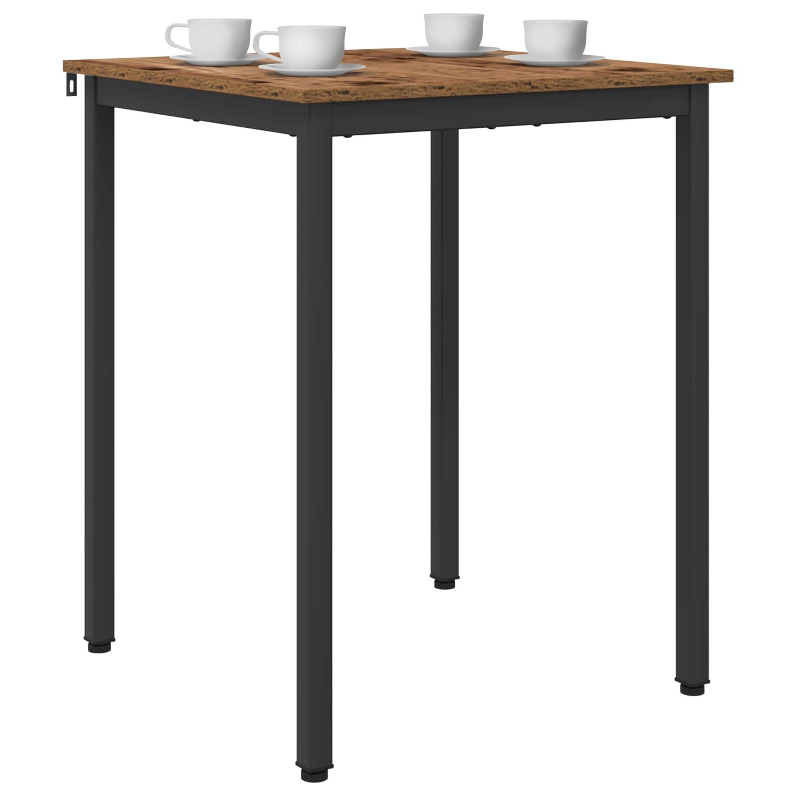 vidaXL Esstisch Esstische 60 x 60 x 75 cm Holzwerkstoff Altholz Quadratisch (1-St) – Bild 3 von 5
