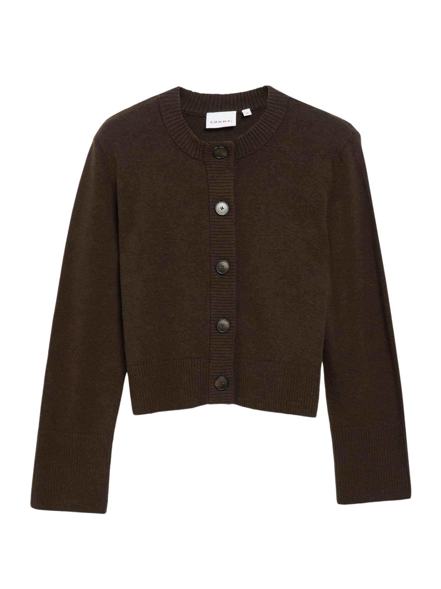 comma Strickjacke Casual,Baumwolle,Unifarben,Rundhals,Langarm,Regular Fit