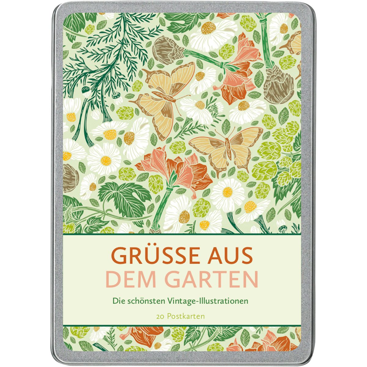Postkarte Grüße aus dem Garten: Die schönsten Vintage-Illustrationen