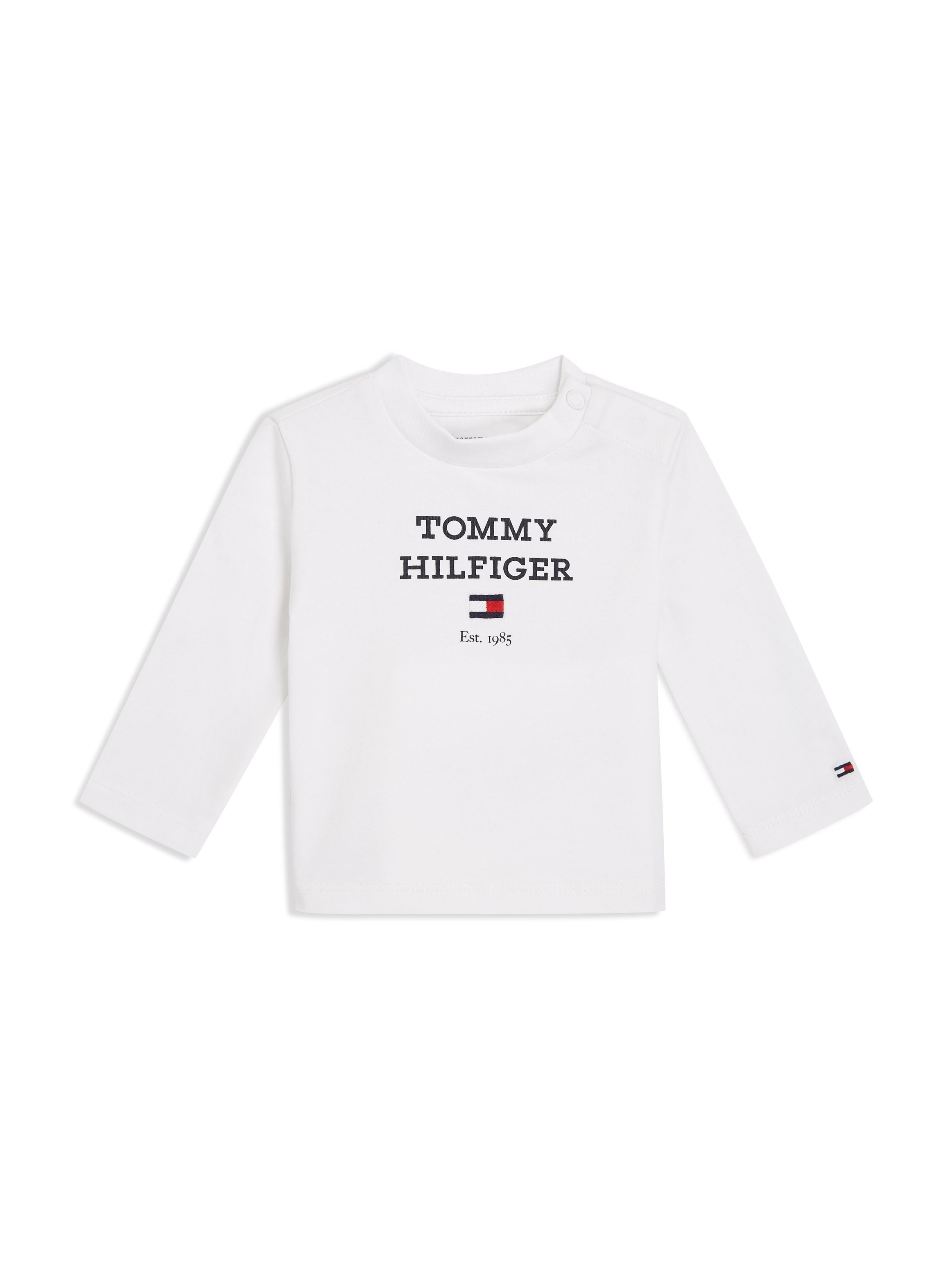 TEE Langarmshirt Tommy mit Logoschriftzug White BABY L/S TH Hilfiger LOGO