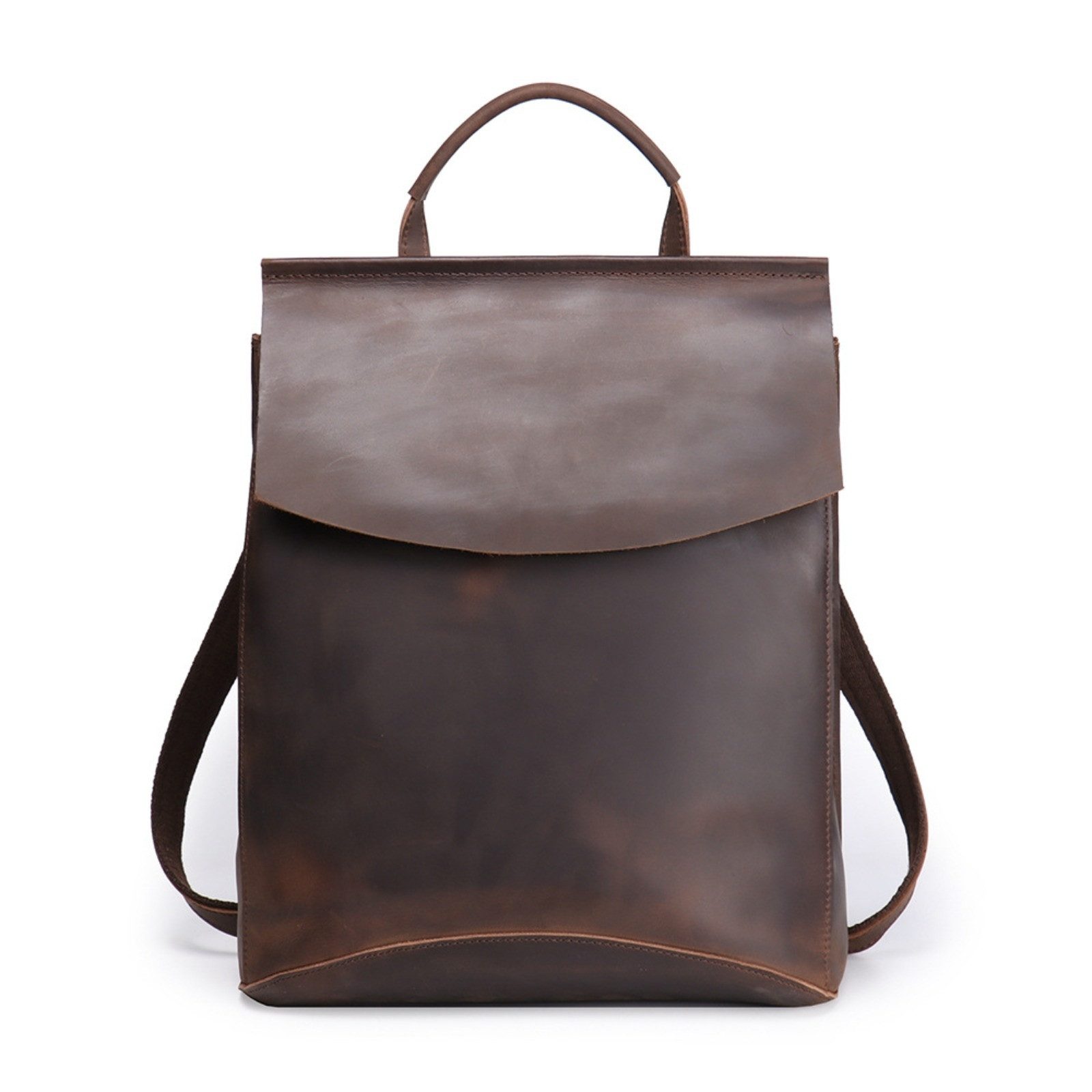 Rucksack Herren Leder Rucksack Vintage Laptop Tasche Arbeit Schule Reise