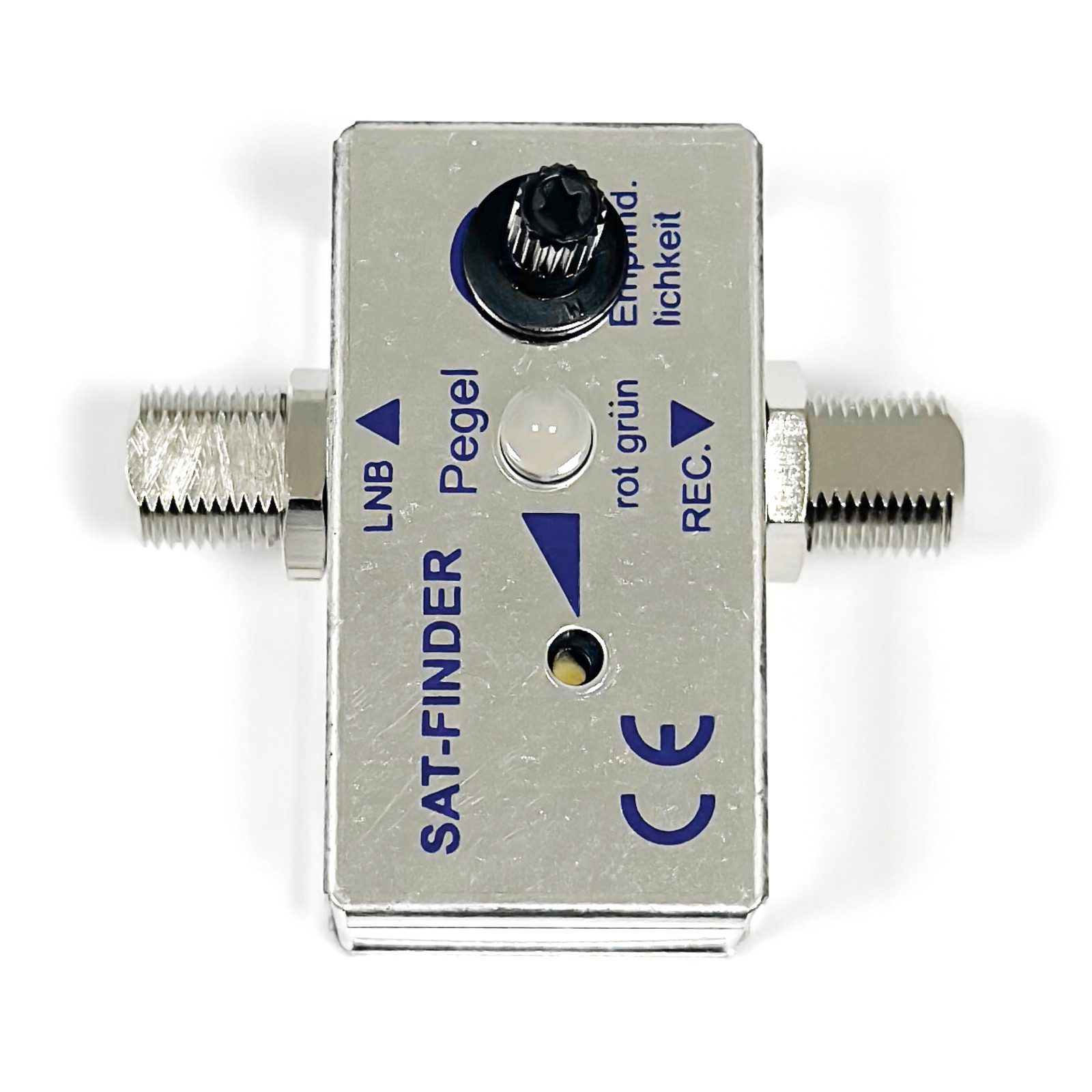 HB-DIGITAL Satfinder Satfinder mit LED und Signalton, Einfach per Anschlusskabel zwischen LNB und Receiver geschaltet.