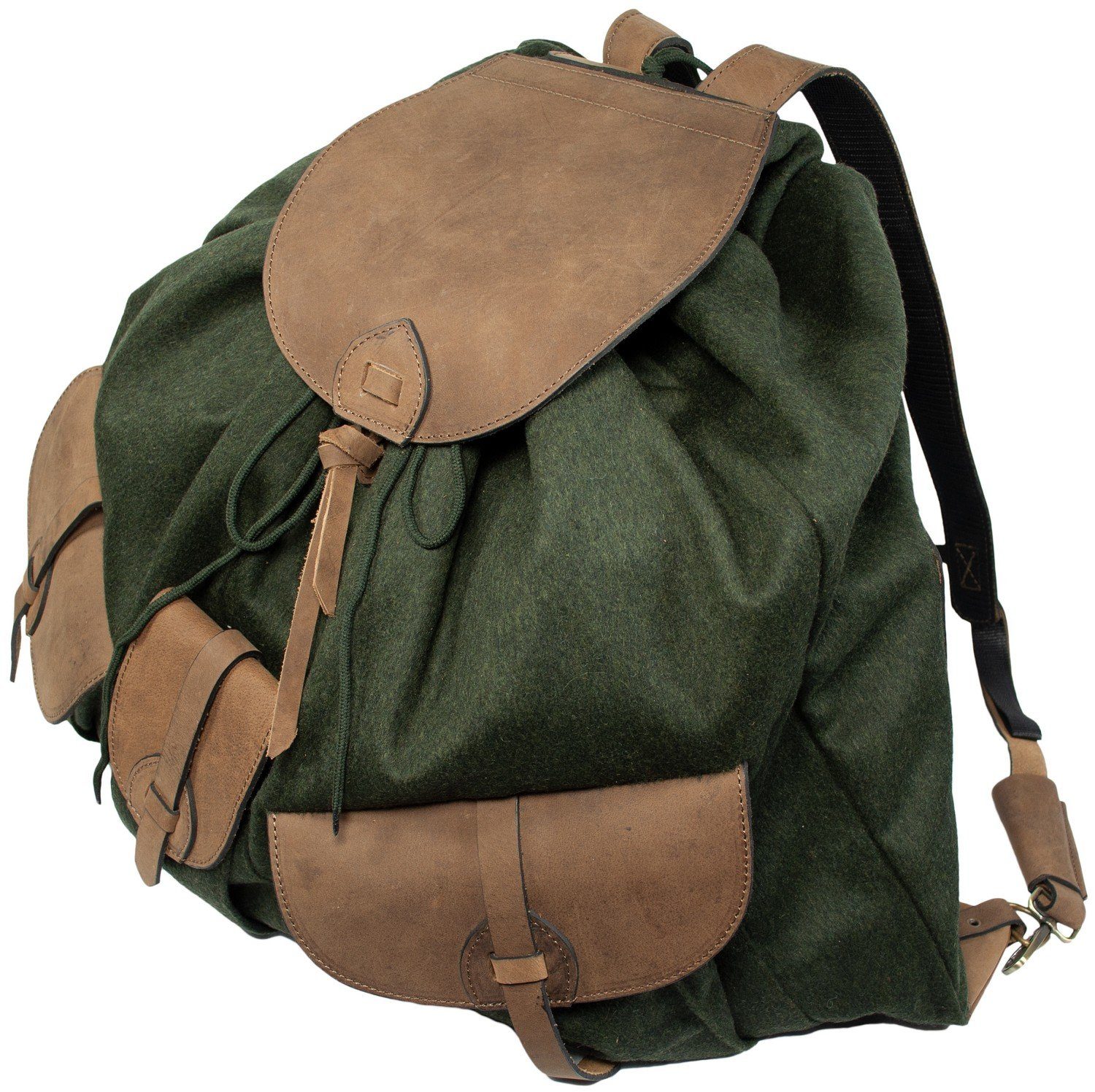 Hubertus® Hunting Trekkingrucksack Loden-Flüsterrucksack Jagdrucksack oliv Lodenrucksack von Oefele Jagd