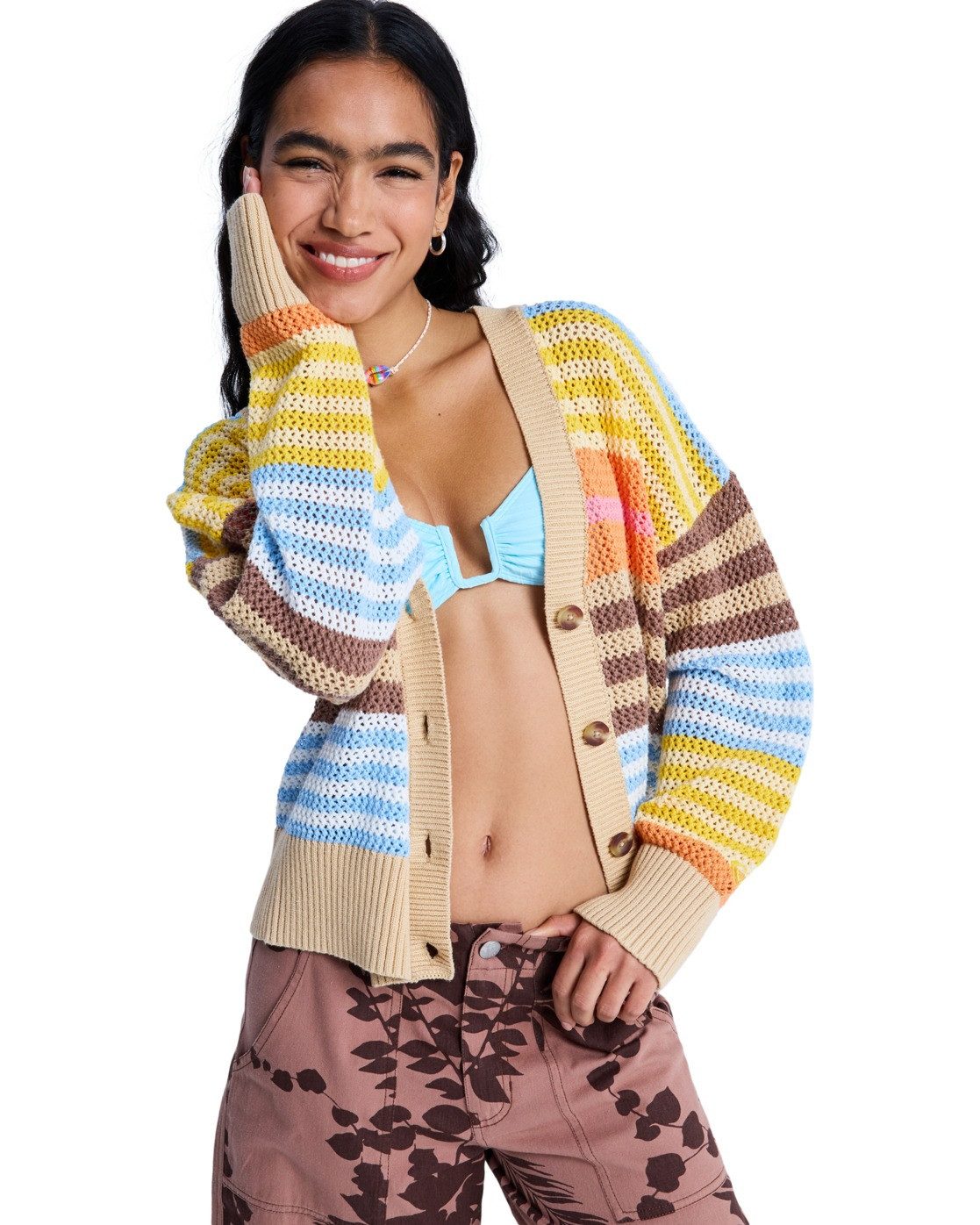 Roxy Fleecepullover Cosmic Coast Stripes