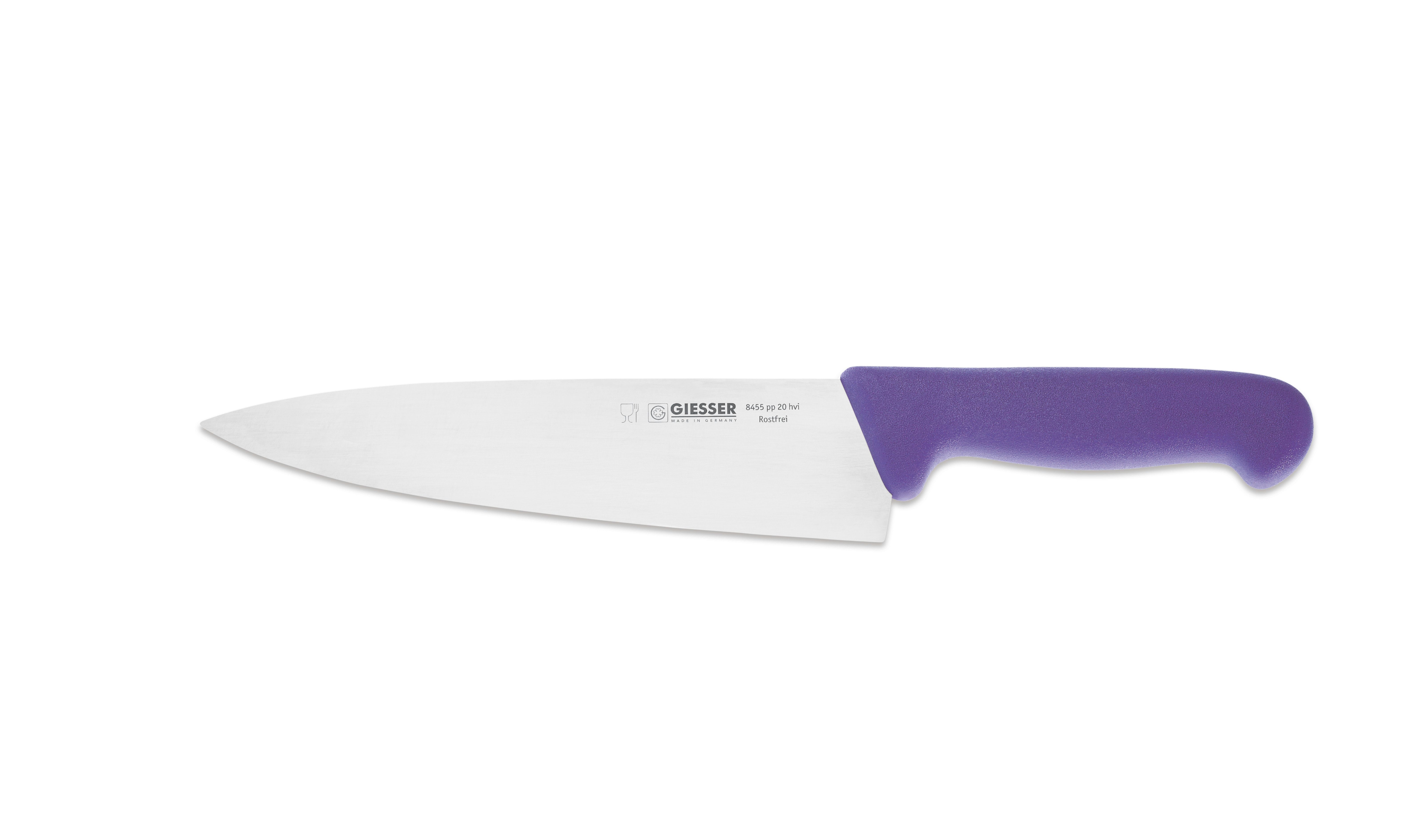 GIESSER Kochmesser Küchenmesser breit 8455, Rostfrei, breite Form, scharf, Handabzug, Ideal für jede Küche
