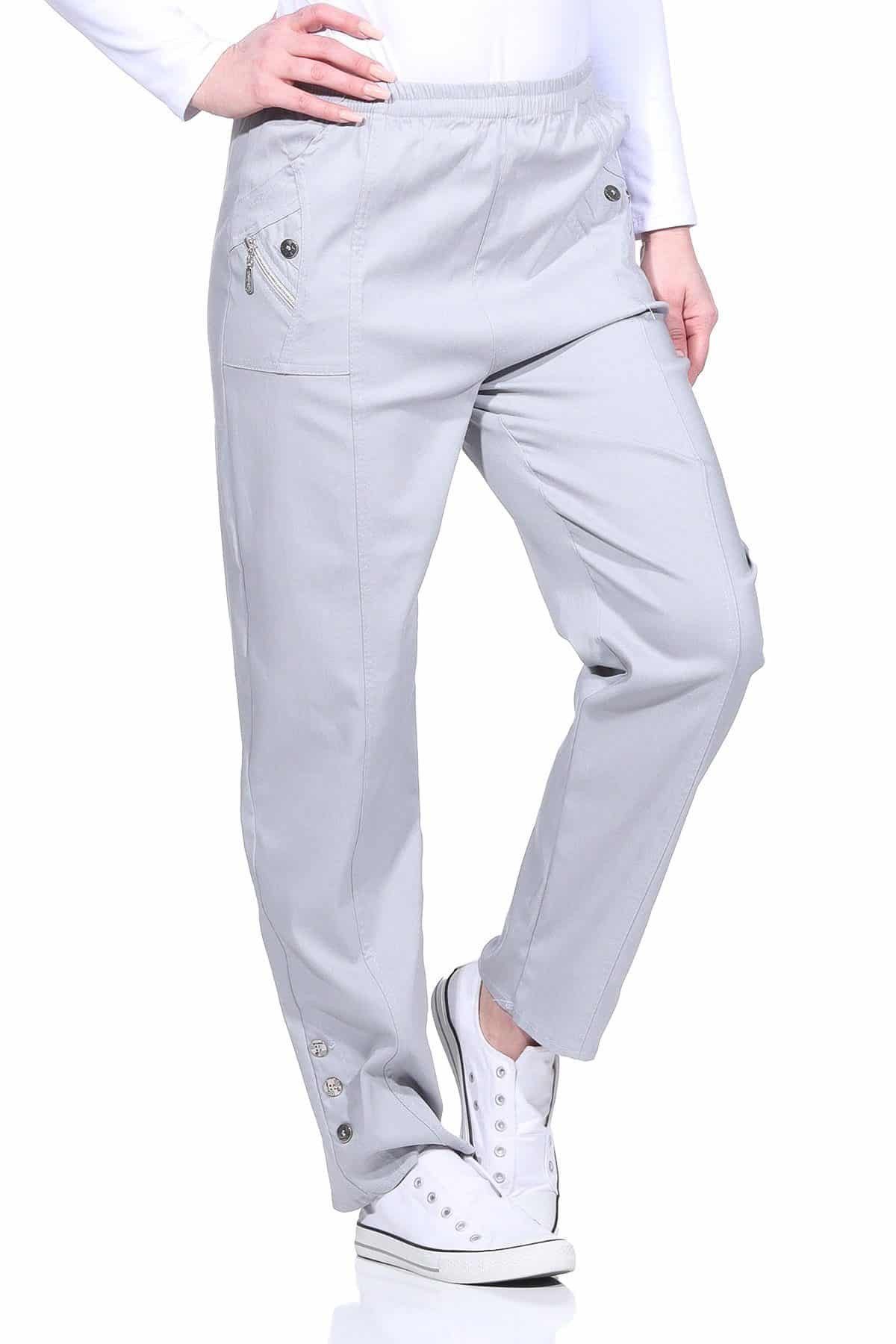 Cherry Berry Schlupfhose Damen Sommerhose luftig leichte Freizeithose mit Stretch elasticher Gummizug, in Unifarben, auch große Größen erhältlich