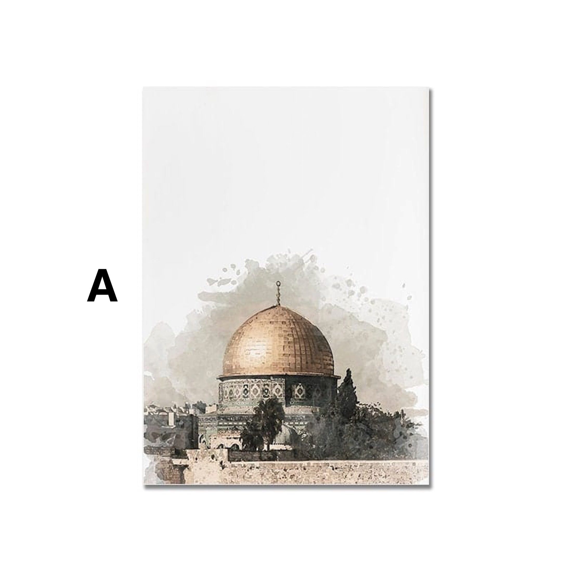 JUSTGOODMOOD Poster Moschee Mekka Kaaba Wandbilder Wohnzimmer Schlafzimmer Wand Deko Kunst, B (1 St) – Bild 2 von 5