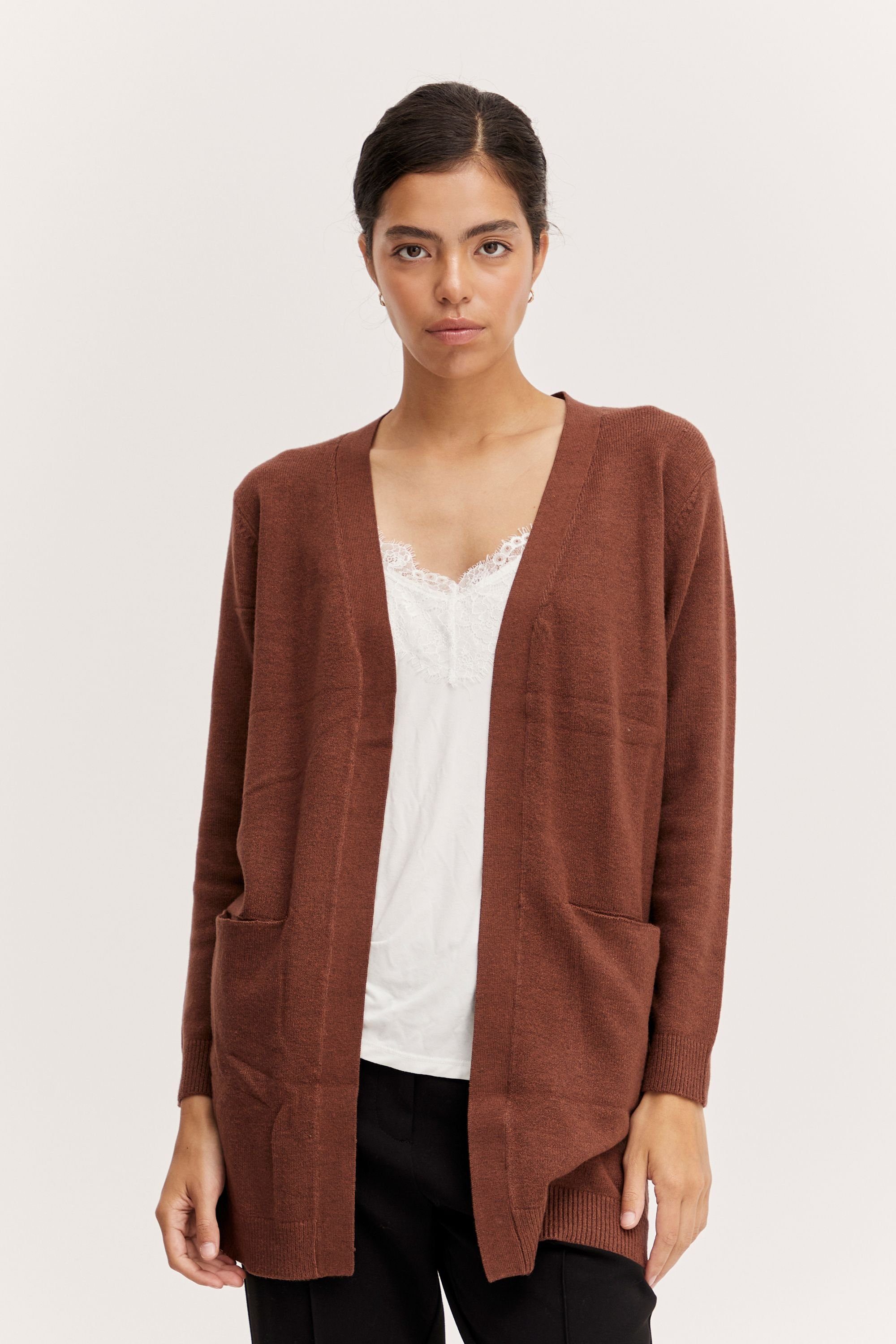 b.young Strickjacke BYNONINA CARDIGAN - 20807327 Brunette Melange (1912351)