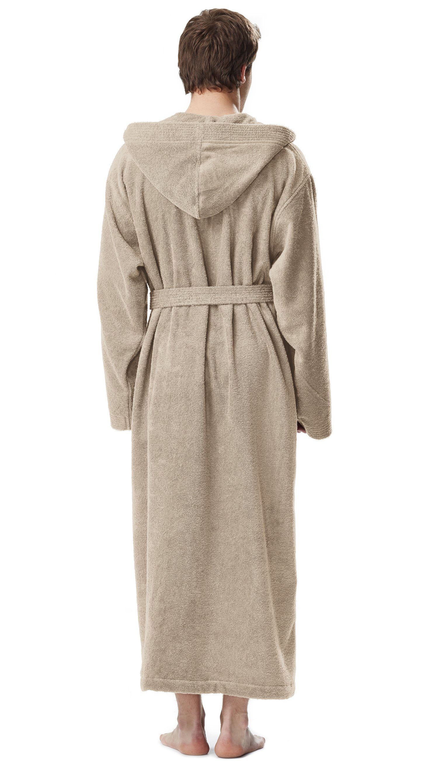 Arus Herrenbademantel Pacific, mit Kapuze, 100% Baumwolle, extra lang, für günstig online kaufen