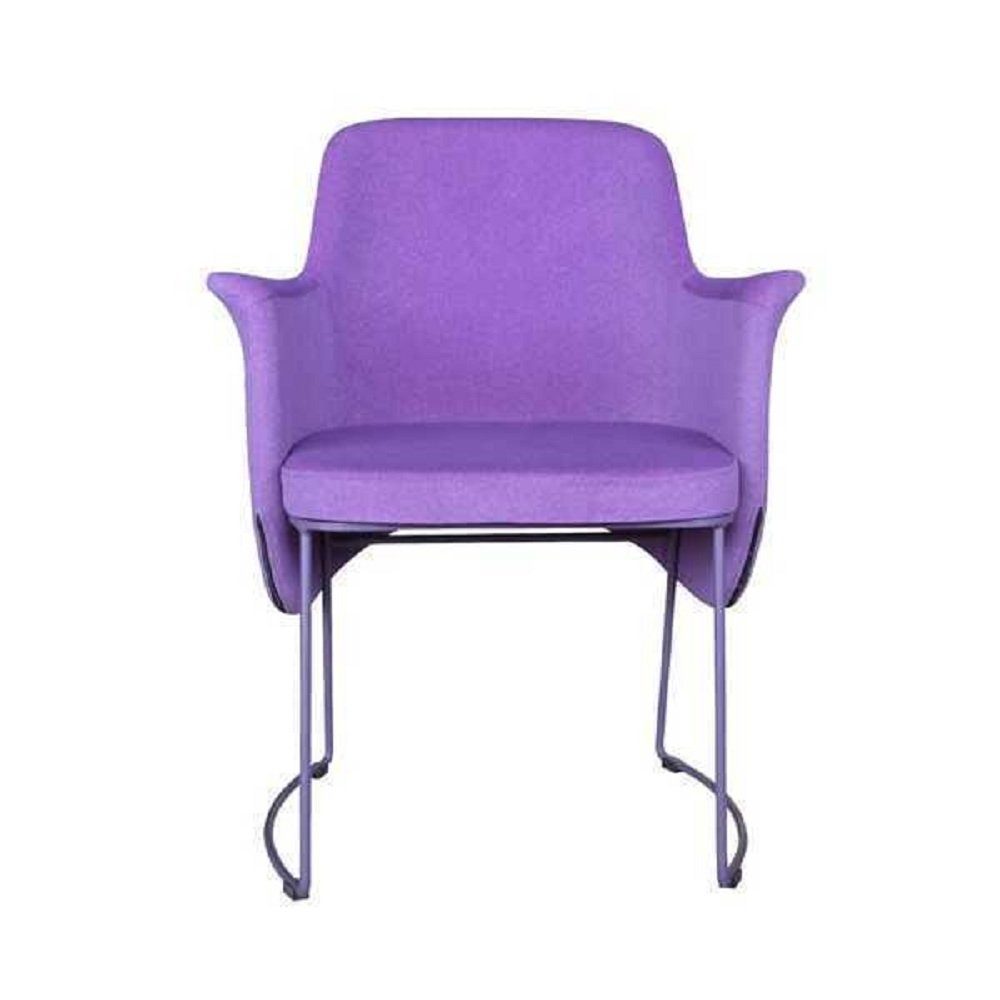 JVmoebel Esszimmerstuhl Esszimmerstuhl Stuhl Küchenstuhl Sessel Sitzer Stoff Modern Holz Lila (1 St), Made in Europa | Stühle