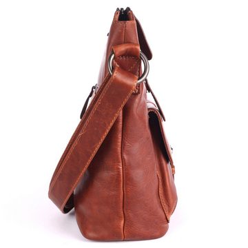 Benthill Handtasche Damen Echt Leder Umhängetasche Vintage Bag Shopper Schultertasche, Schultergurt / Umhängegurt Reißverschlussfach