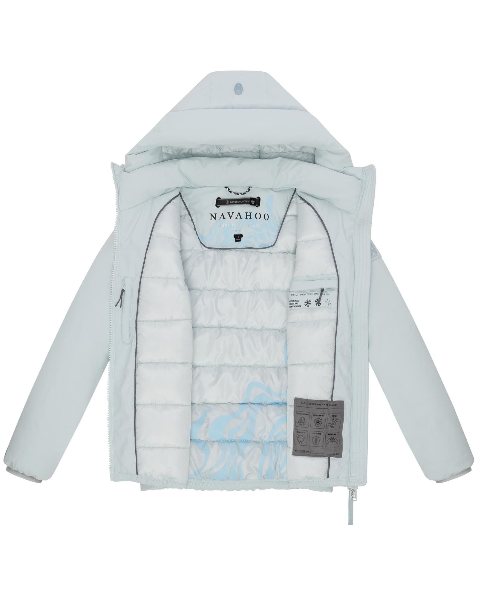 Navahoo Winterjacke Blütenlicht 14 Warme Damenjacke mit hohem Kragen