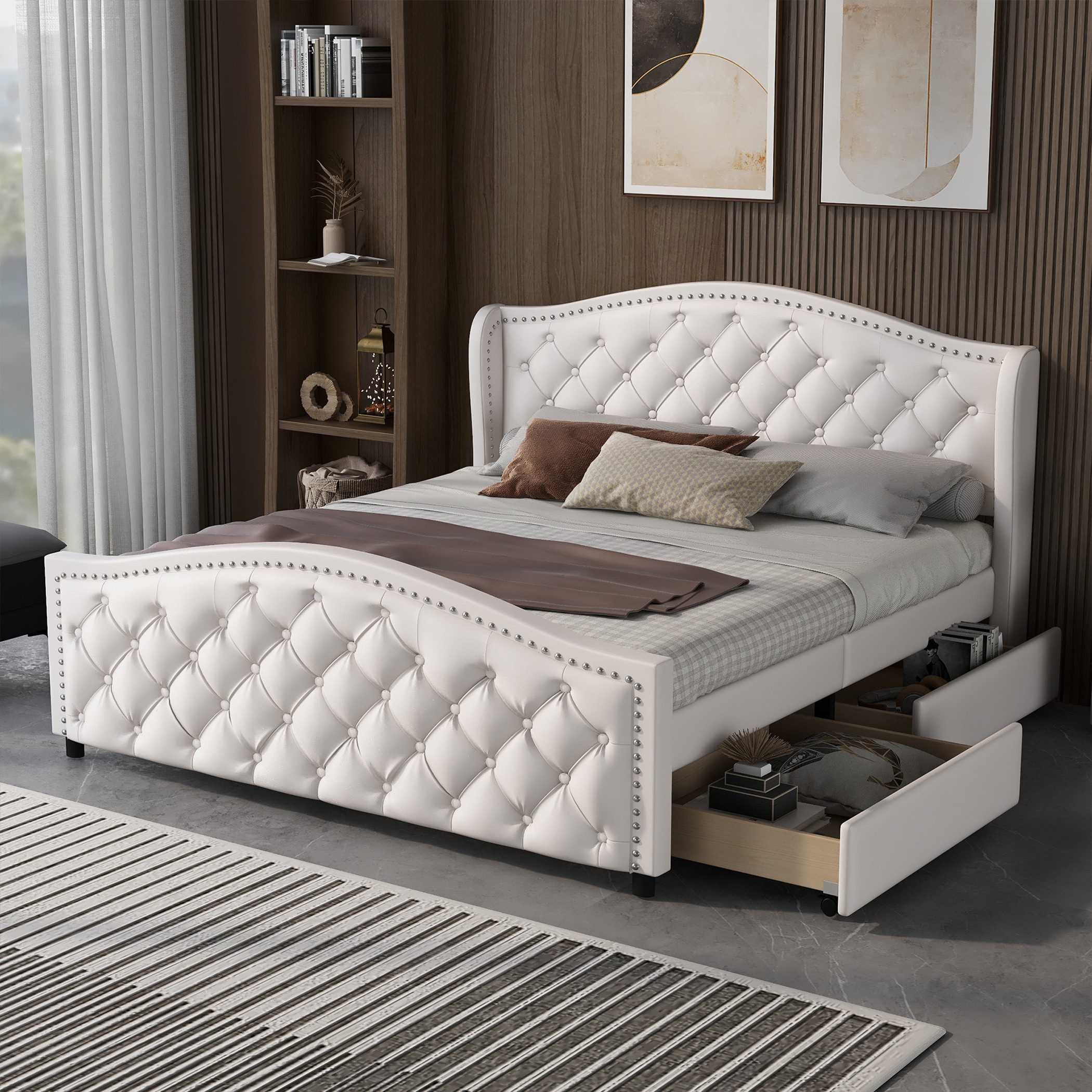 KLAM HOME Polsterbett Bett mit Lattenrost günstig online kaufen