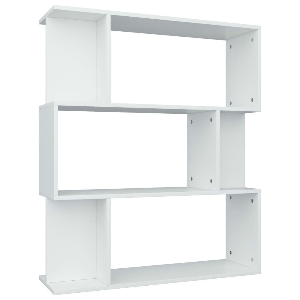 furnicato Bücherregal Bücherregal/Raumteiler Weiß 80x24x96 cm Holzwerkstoff, 1-tlg.