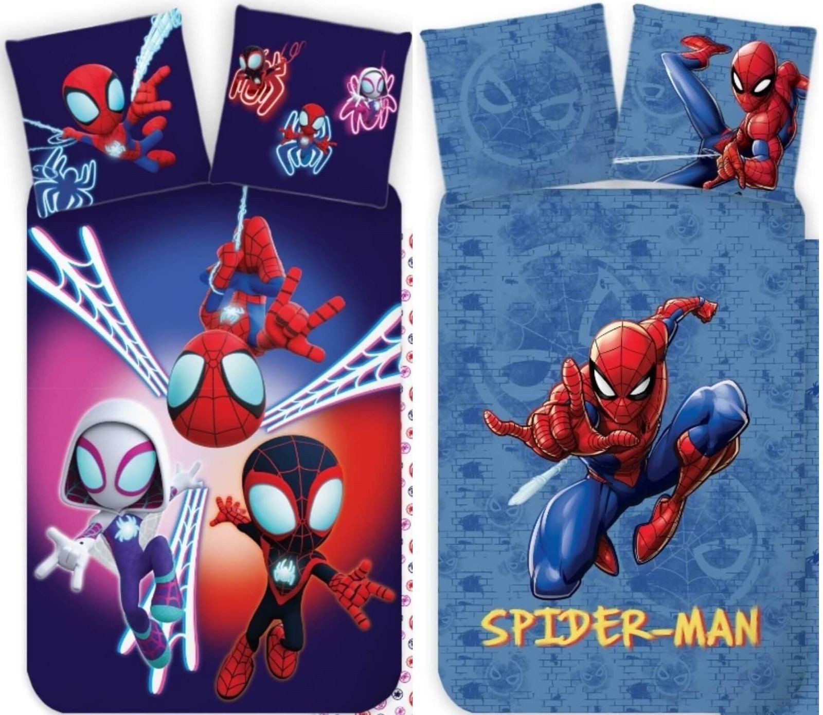Bettwäsche Spiderman & Spidey - 2 x Bettwäsche-Set Wendemotiv, 135x200 & 80x80