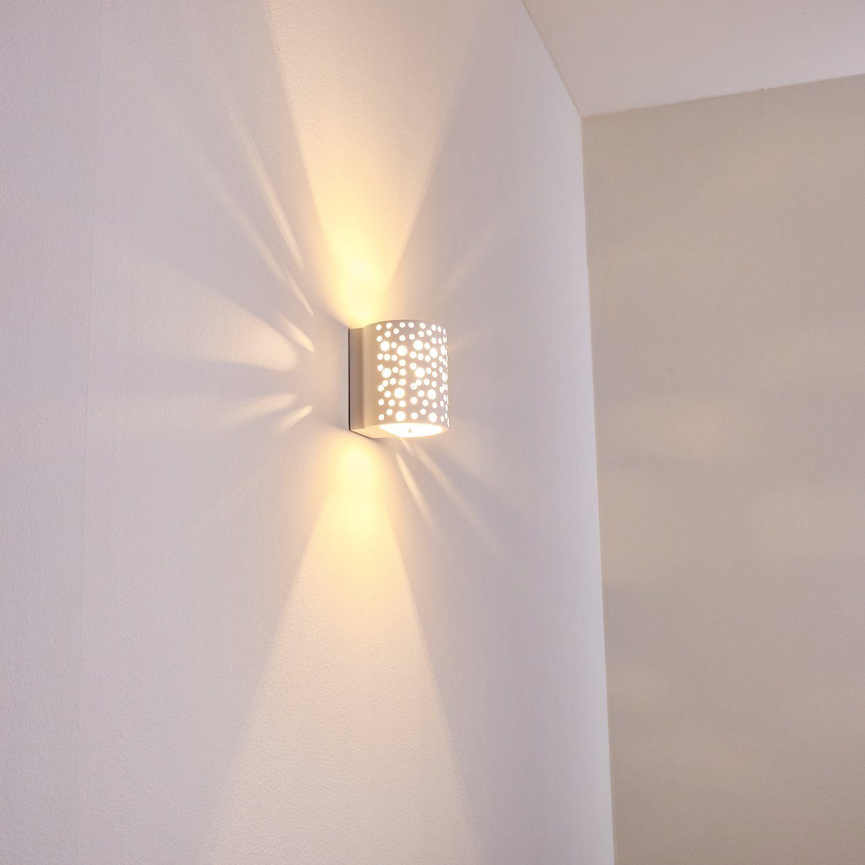 Keramik ist mit diese Wandlampe ohne weiß, Farben Leuchtmittel, aus Wandlampe Lichteffekt, »Cuvara« Lampe Wandleuchte bemalbar hofstein