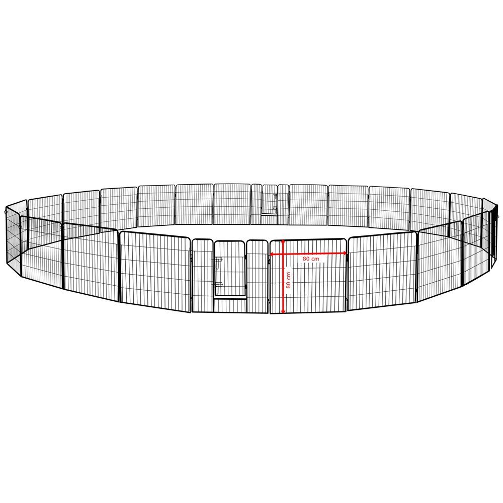 Petigi Freigehege Welpenauslauf 24eckig Welpenlaufstall Tierlaufstall Freigehege 80 cm