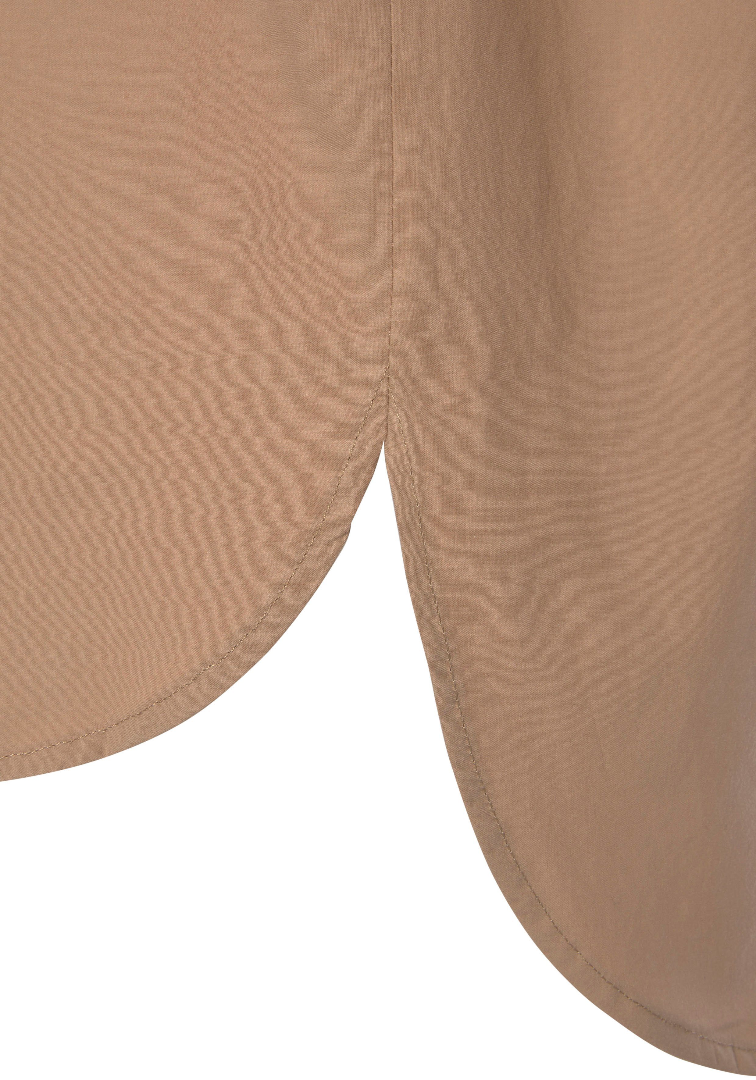 LASCANA Hemdbluse hinten länger geschnitten, Damenbluse aus Baumwolle, klassisch-elegant