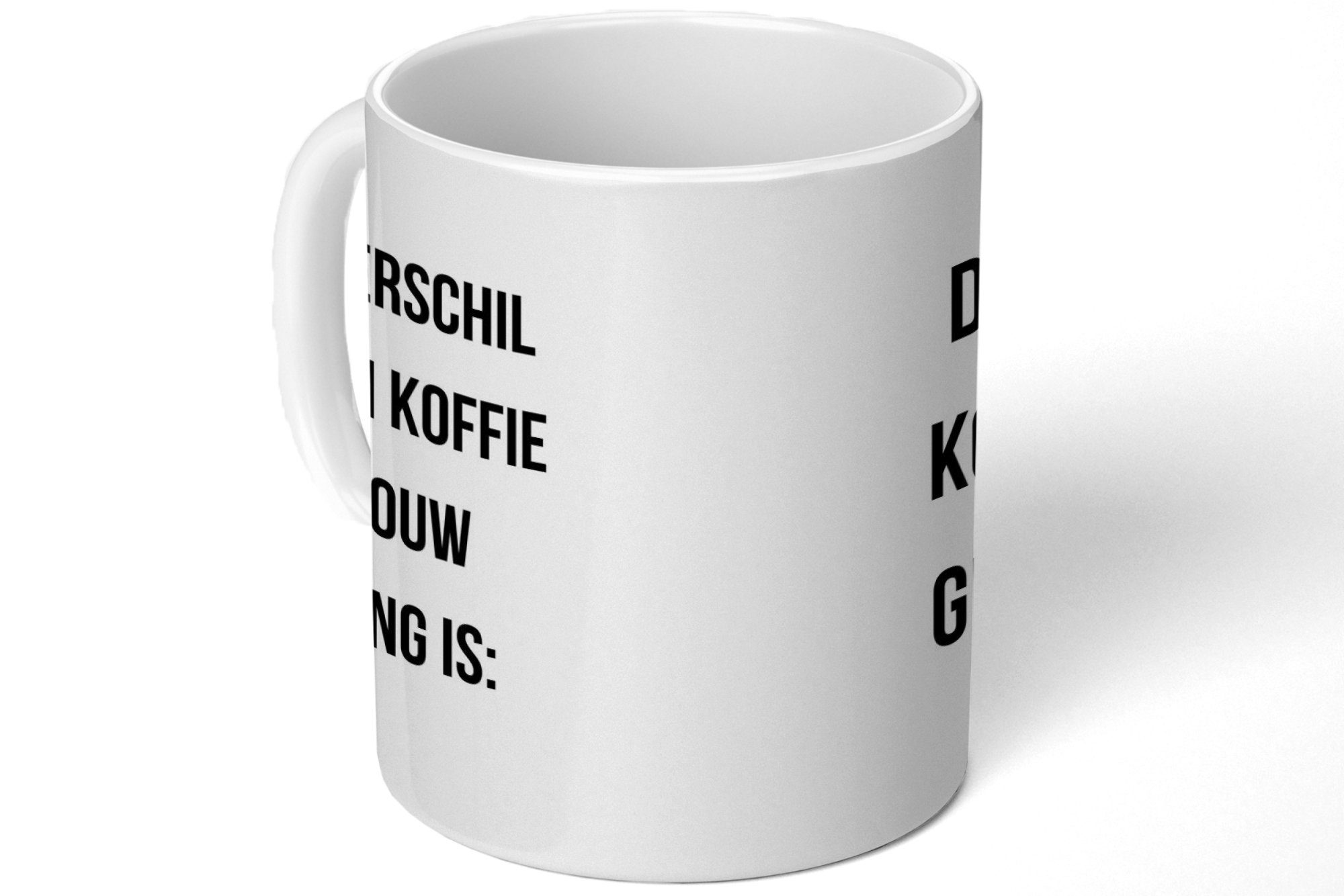 Becher, Kaffeetassen, Unterschied, Teetasse, - Tasse Geschenk Der Sprichwörter - Teetasse, Keramik, Zitat MuchoWow