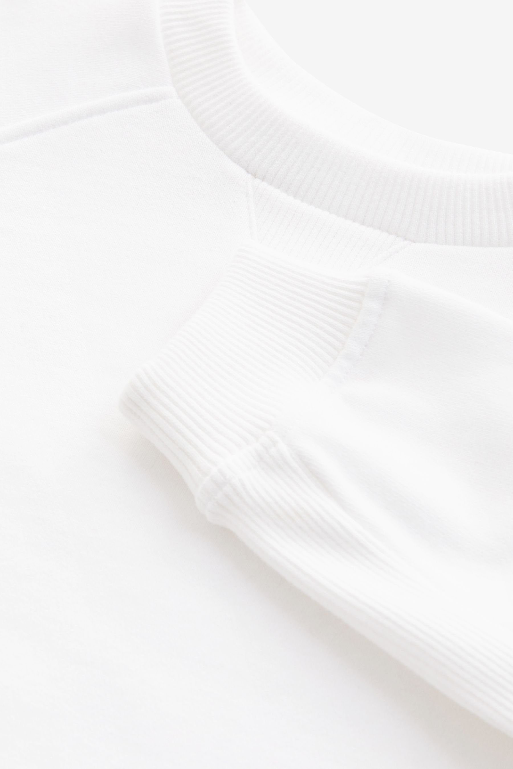 Next Sweatanzug Oversized-Sweatshirt und White (2-tlg) Ecru Off im Shorts Set