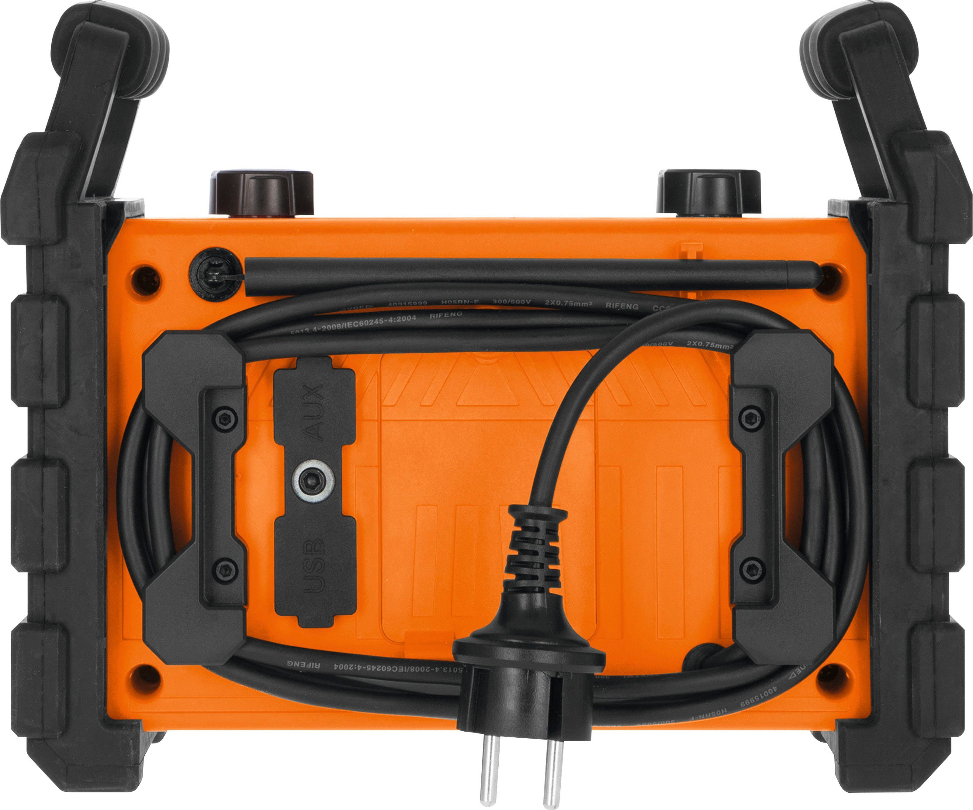 TechniSat DIGITRADIO 230 orange (IP65) OD wassergeschützt mit und staub- Baustellenradio 12 RDS, (UKW W