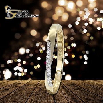 GoldDream Goldring GoldDream Gold Ring Gr.60 Swing Zirkonia (Fingerring), Damen Ring Swing aus 333 Gelbgold - 8 Karat, Farbe: gold, weiß