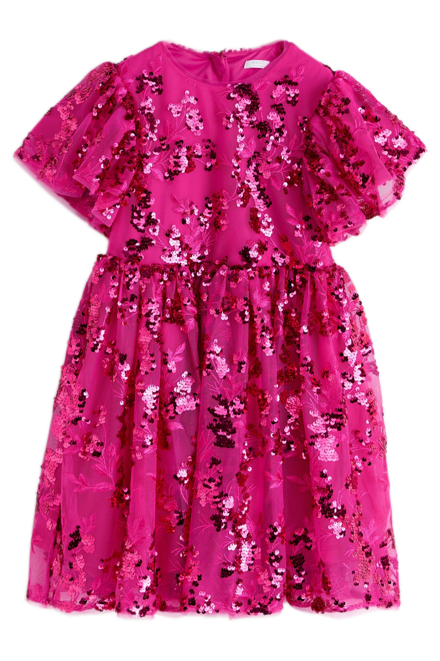 Next Partykleid Partykleid mit Engelärmeln und Pailletten (1-tlg)
