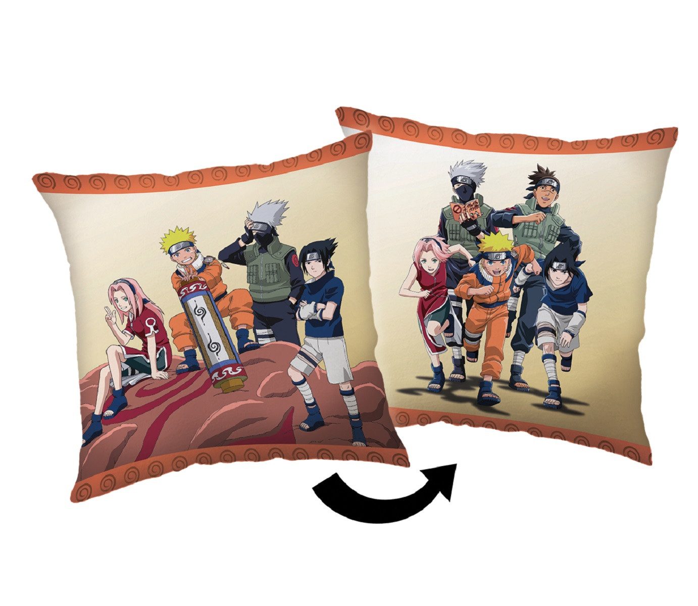 Naruto Dekokissen Kopfkissen (1 Stück) Premium Dekokissen mit beidseitigem Digitaldruck