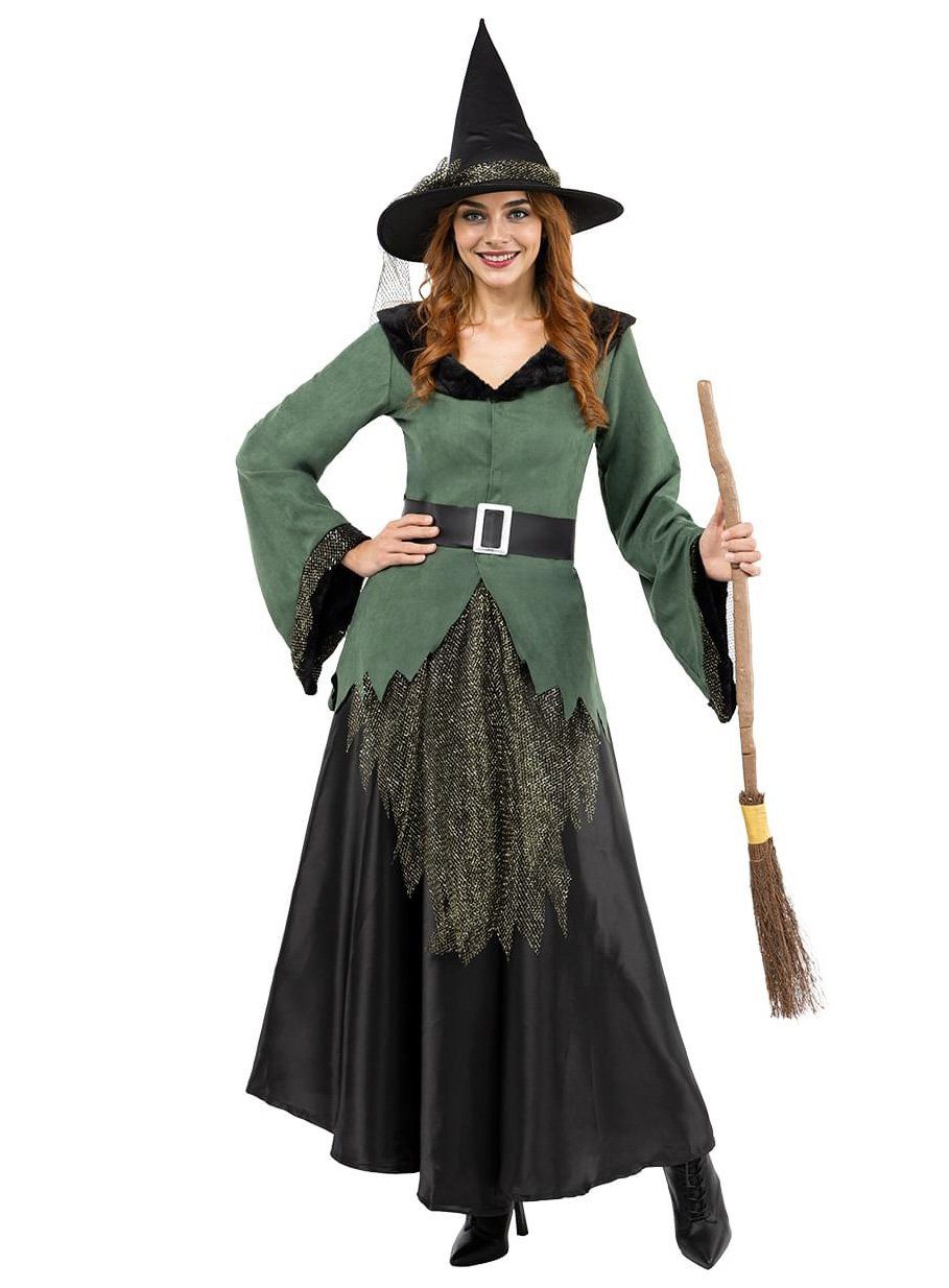 Funidelia Hexen-Kostüm Zauberhafte Hexe Kostüm - Halloween Kostüm Damen, Hübsches und hochwertiges Kleid für jede Hexenzusammenkunft