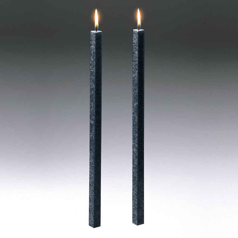 Amabiente Tafelkerze Kerze CLASSIC anthrazit 40cm - 2er Set