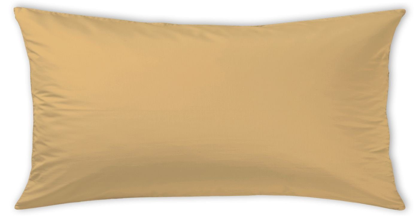 Kissenhülle Uni-Mako-Satin Uni-Mako-Satin gold 40 cm, (1 Curt Stück) Bauer cm 40 x